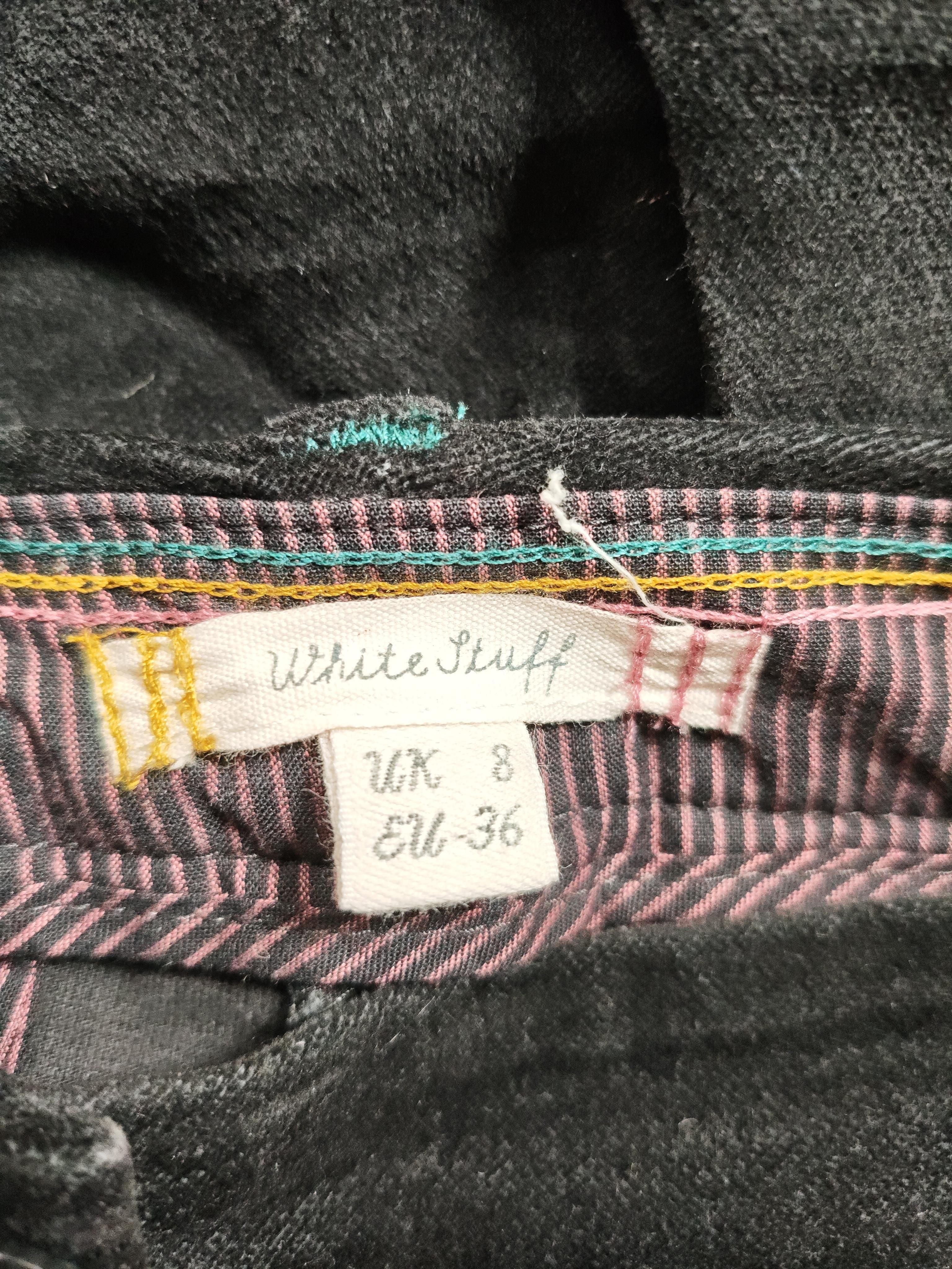 White Stuff Women's Trousers UK 8 Black Cotton with Polyester, Elastane Chino - Image 7