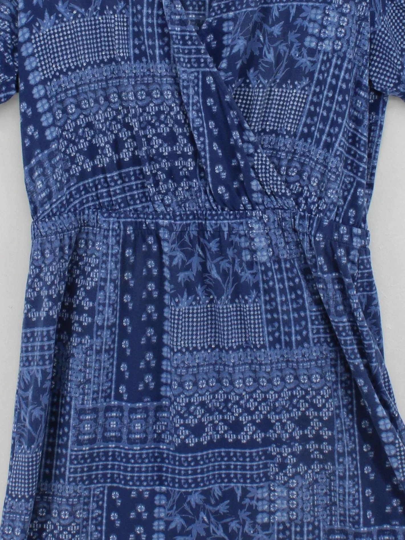 White Stuff Wrap Midi Dress UK14 in Blue - Image 3
