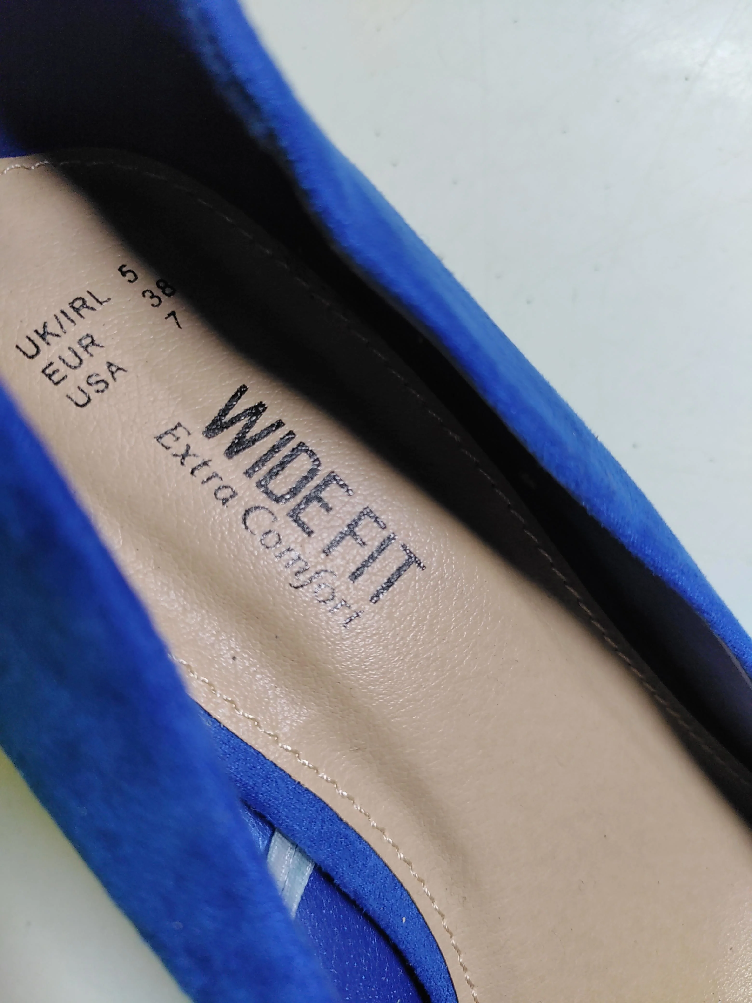 Wide Fit Women's Heels UK 5 Blue 100% Other Court - Image 9