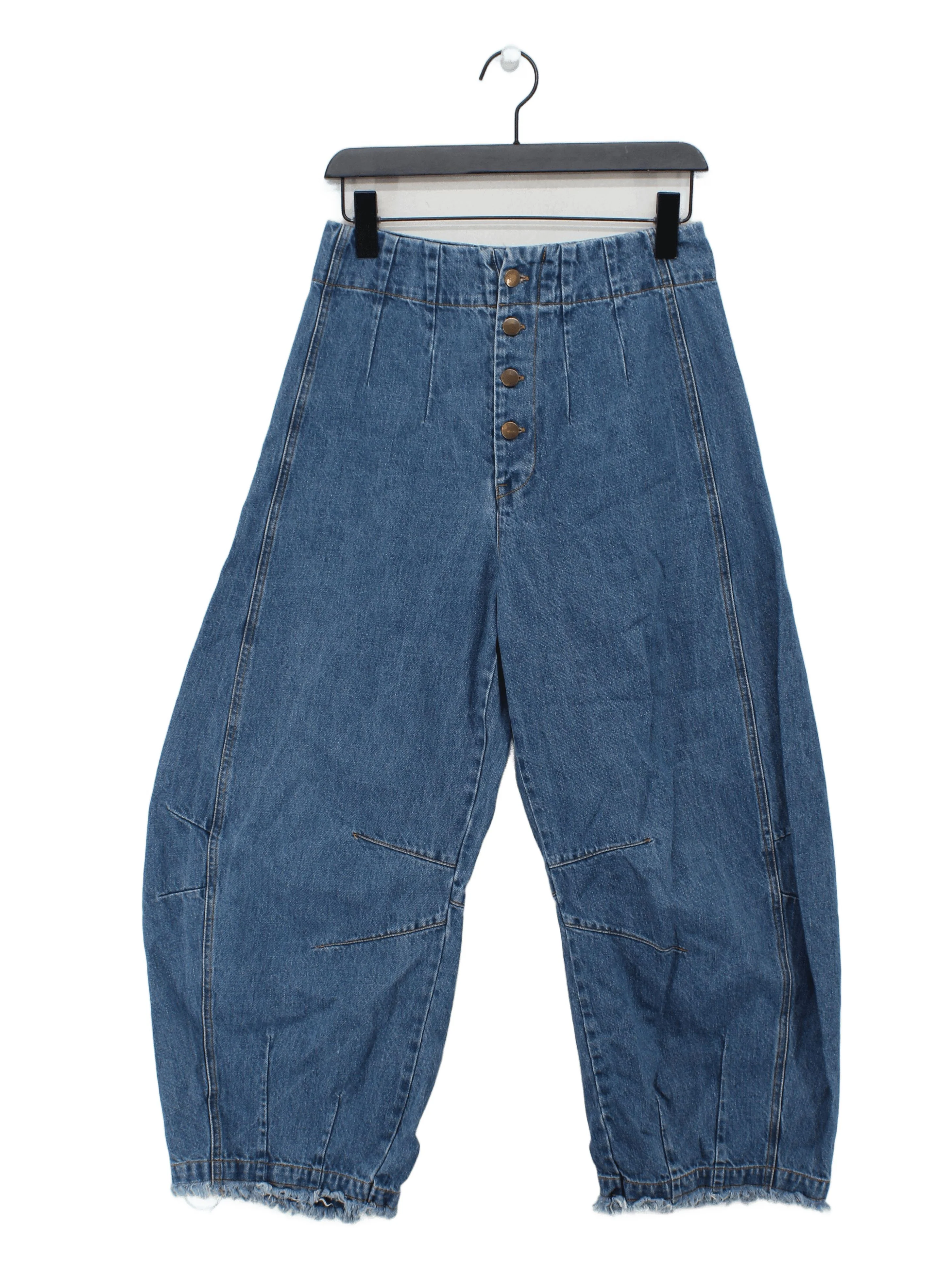 Wiggy Kit Women's Jeans S Blue 100% Cotton Wide-Leg