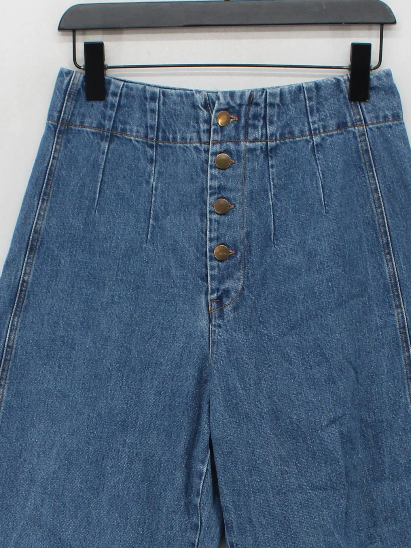 Wiggy Kit Women's Jeans S Blue 100% Cotton Wide-Leg - Image 3
