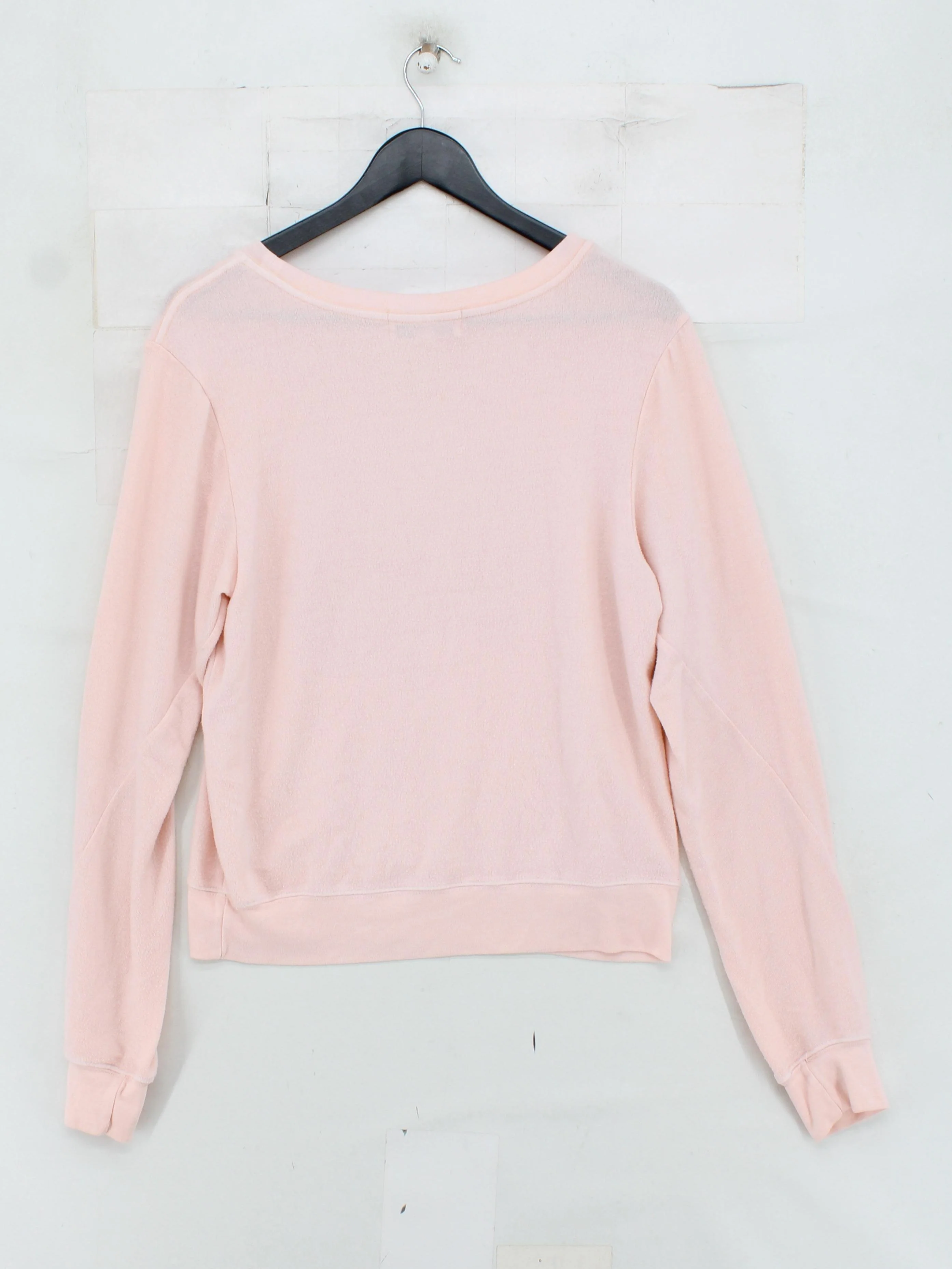 Wildfox Women's Hoodie S Pink Graphic Polyester with Rayon, Spandex Pullover - Image 2