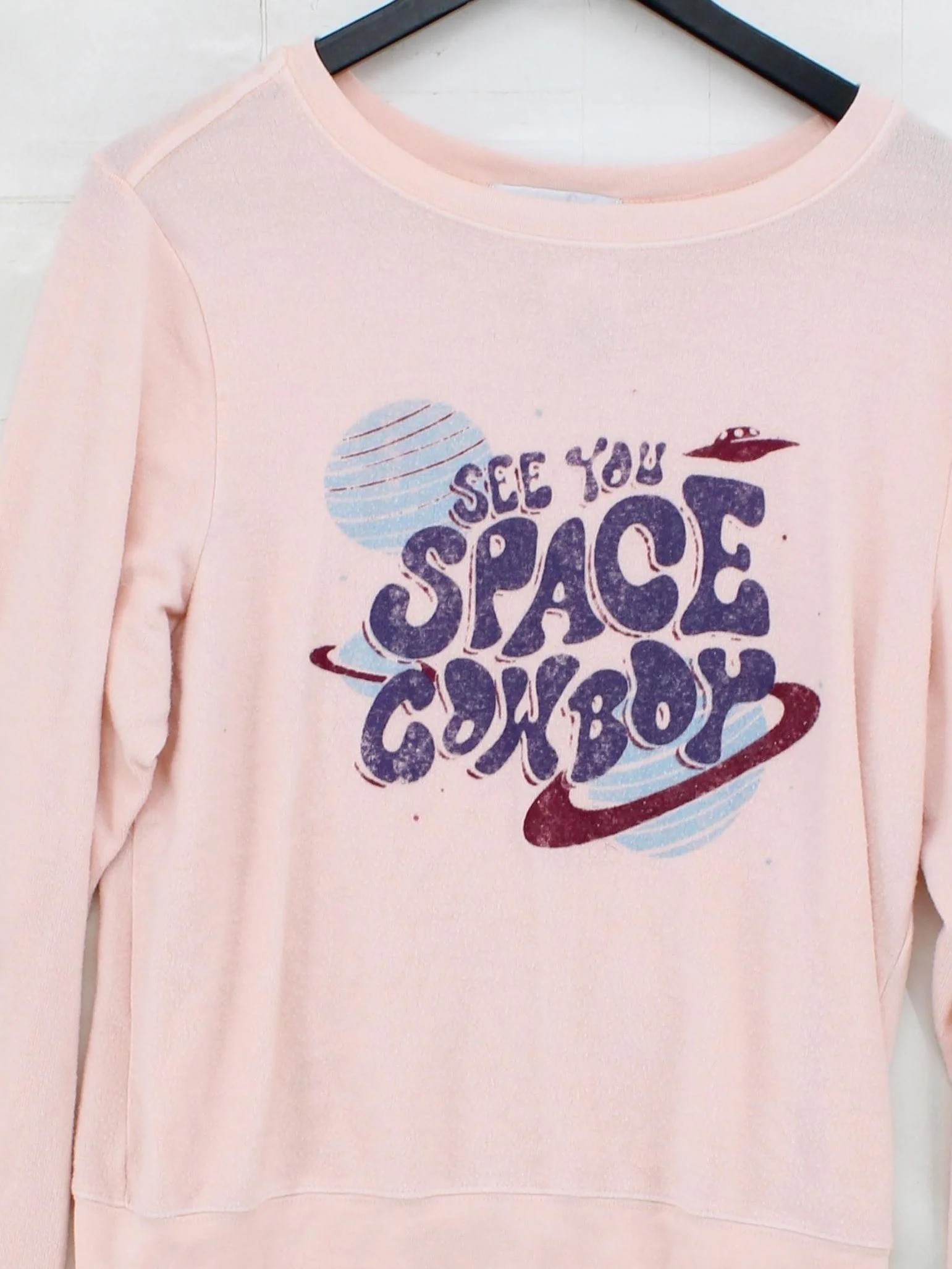 Wildfox Women's Hoodie S Pink Graphic Polyester with Rayon, Spandex Pullover - Image 3