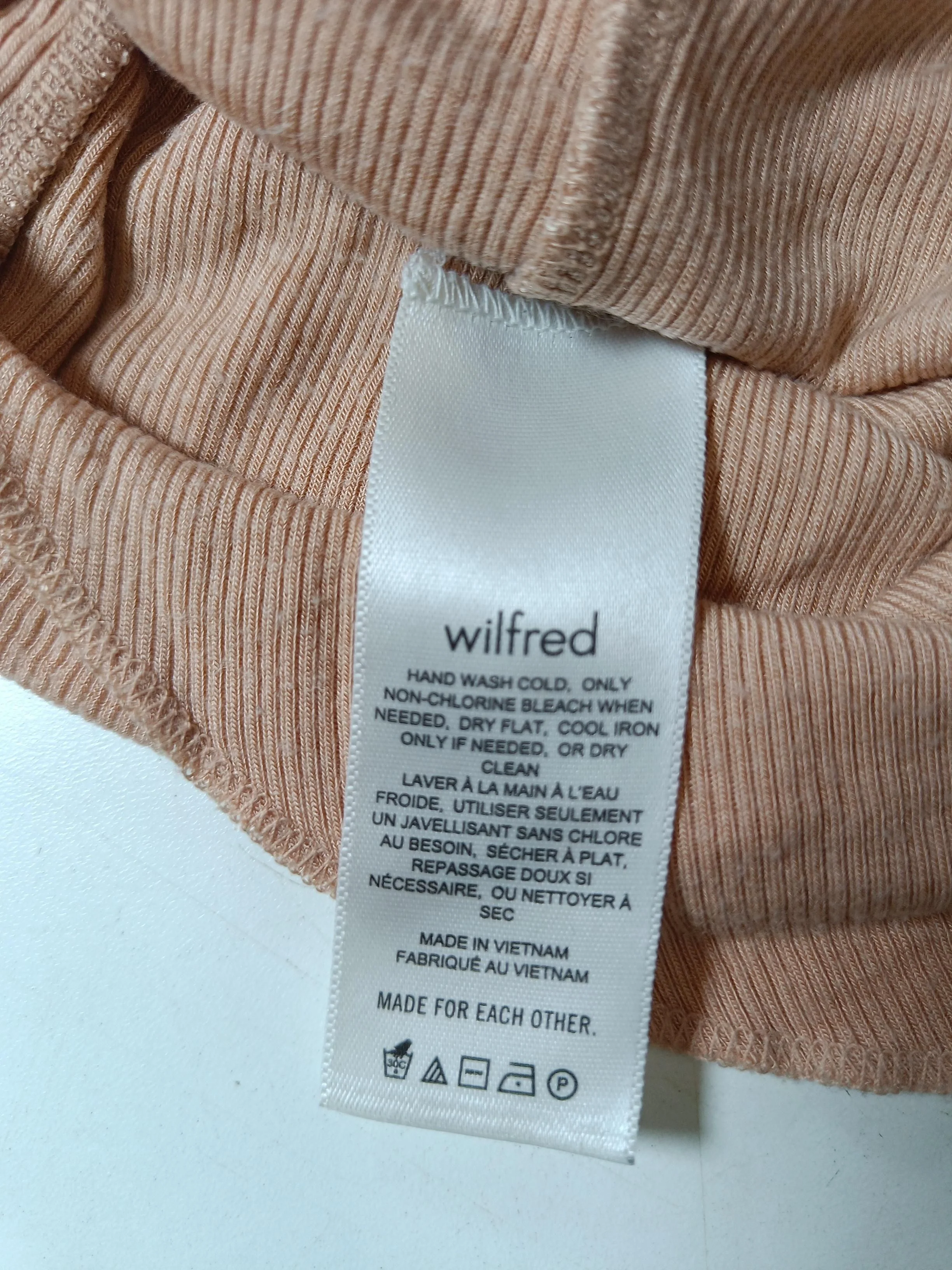 Wilfred Women's T-Shirt XS Tan 100% Cotton Short Sleeve Round Neck Basic - Image 6