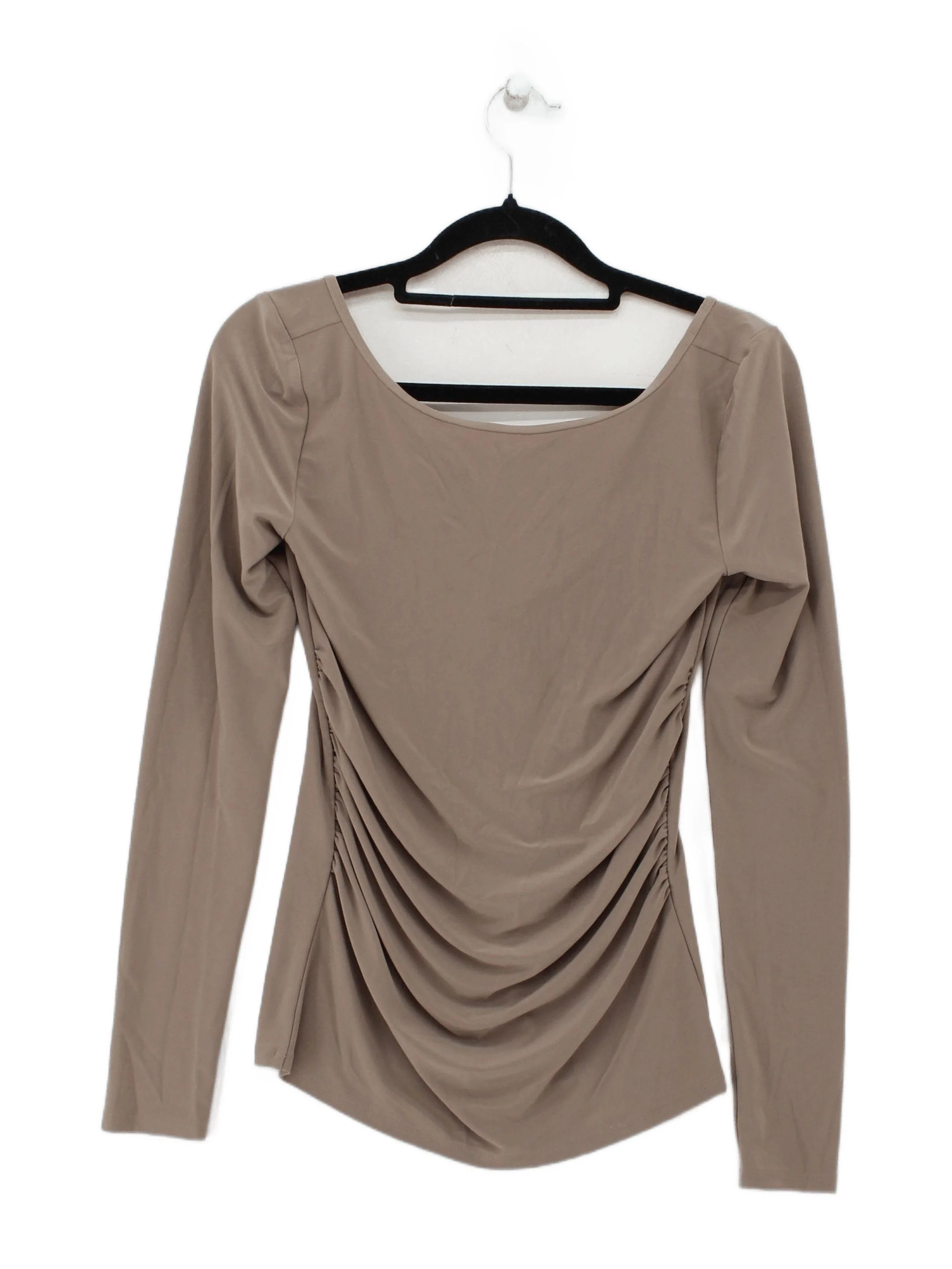 Wilfred Women's Top S Tan Polyester with Elastane Long Sleeve Square Neck Basic