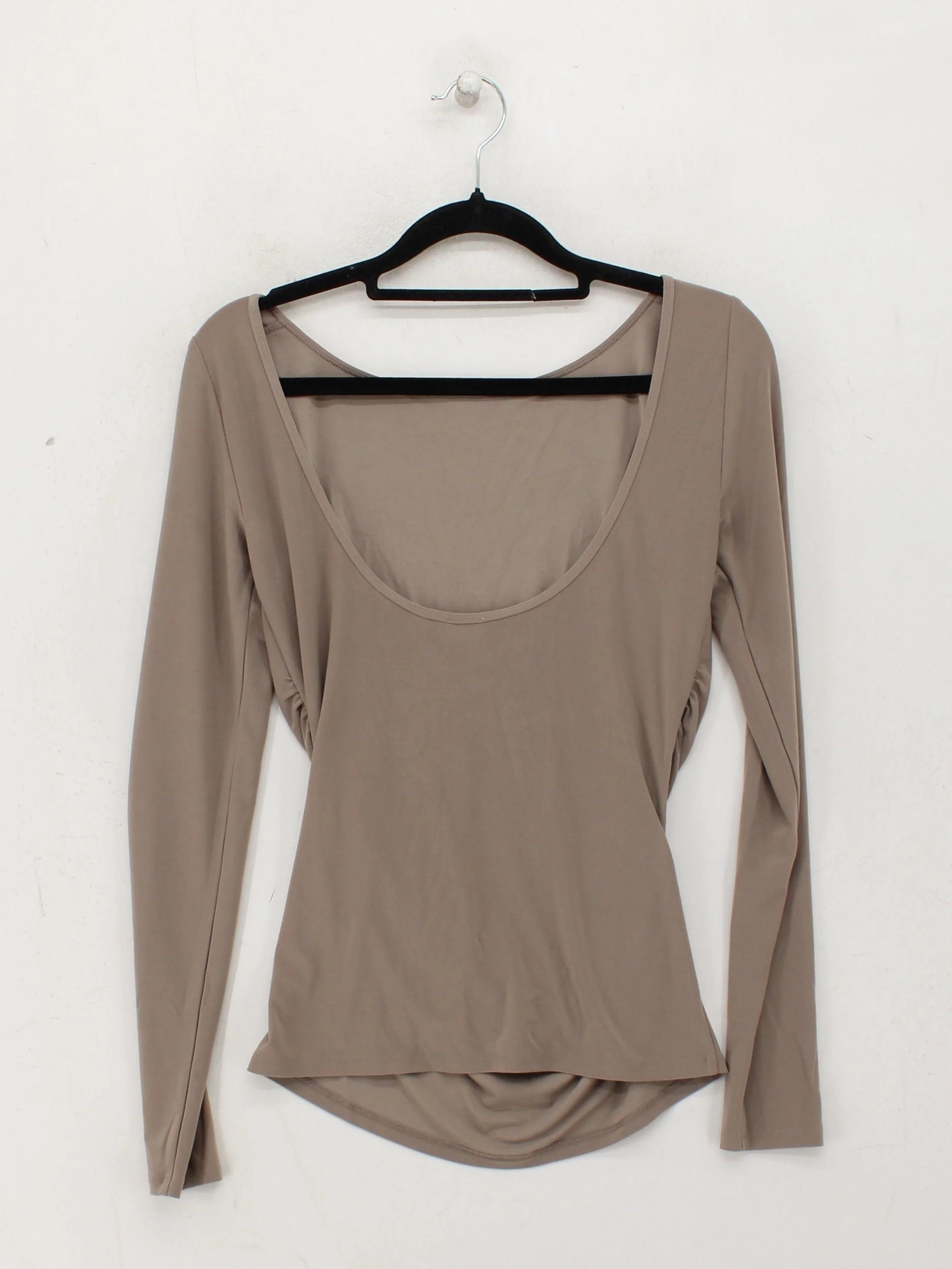 Wilfred Women's Top S Tan Polyester with Elastane Long Sleeve Square Neck Basic - Image 2