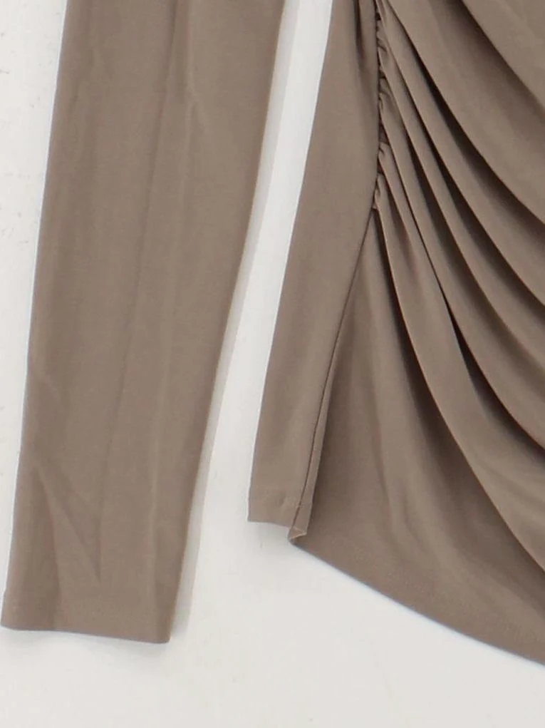 Wilfred Women's Top S Tan Polyester with Elastane Long Sleeve Square Neck Basic - Image 4