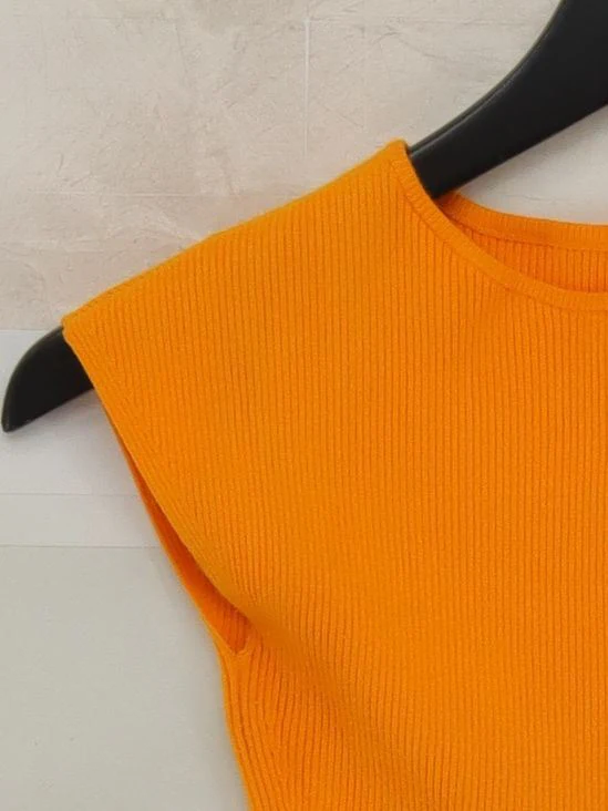 Wilfred Women's Top XS Orange Viscose with Polyester, Nylon, Spandex Cropped - Image 4