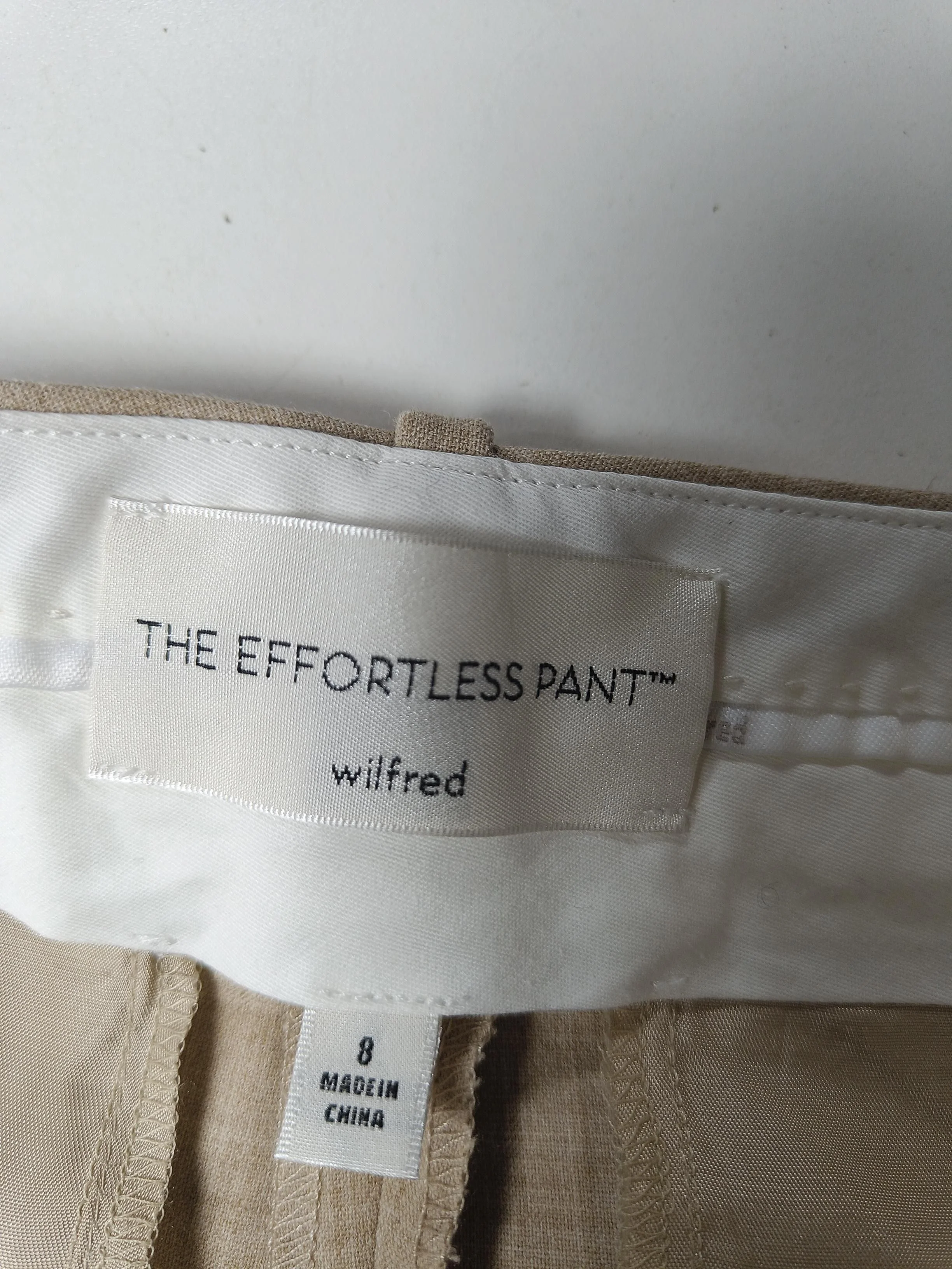 Wilfred Women's Trousers UK 8 Tan 100% Cotton Wide-Leg Chino - Image 5