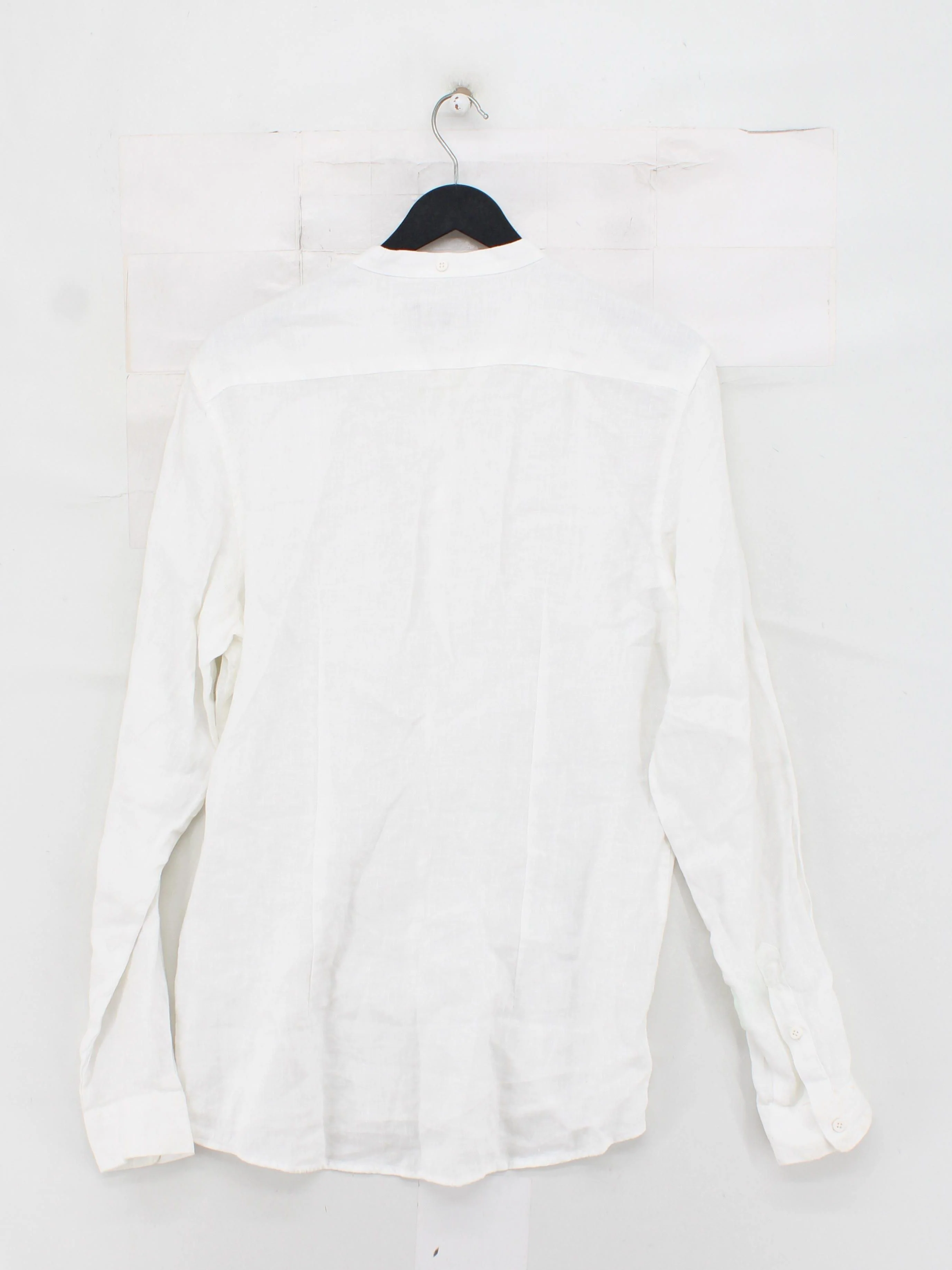 William Hunt Men's Shirt M White 100% Linen Basic - Image 2