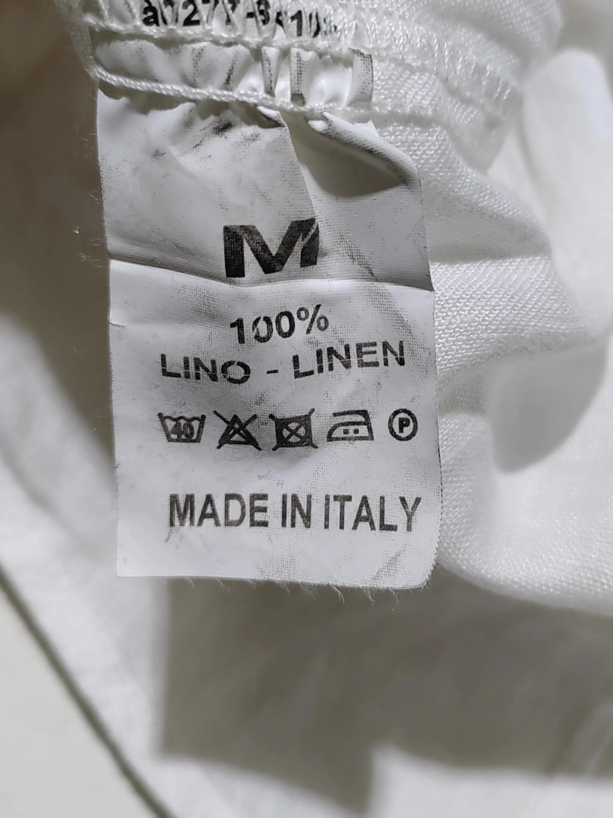 William Hunt Men's Shirt M White 100% Linen Basic - Image 7