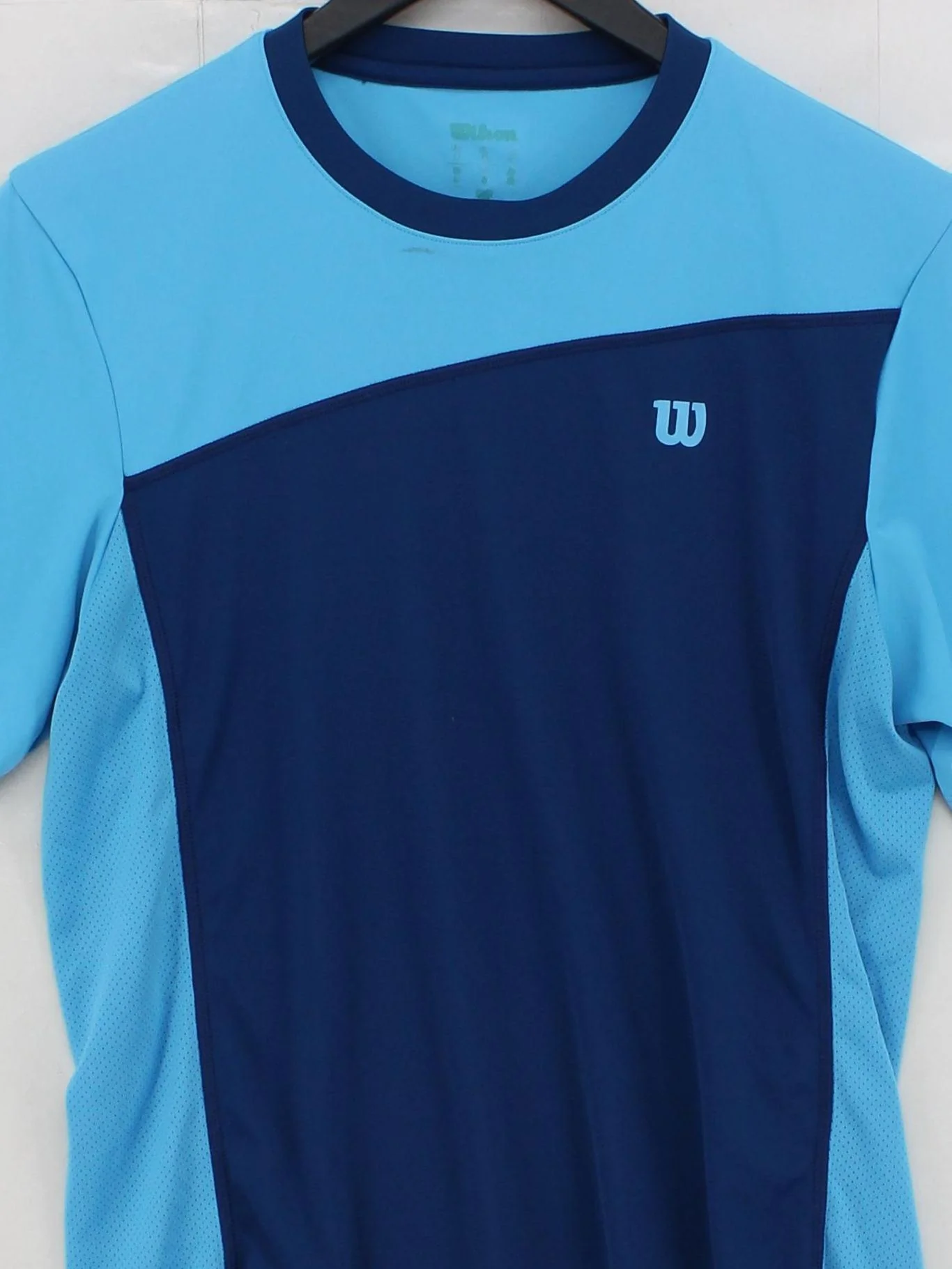 Wilson Men's T-Shirt M Blue 100% Polyester Crew Neck Basic - Image 3