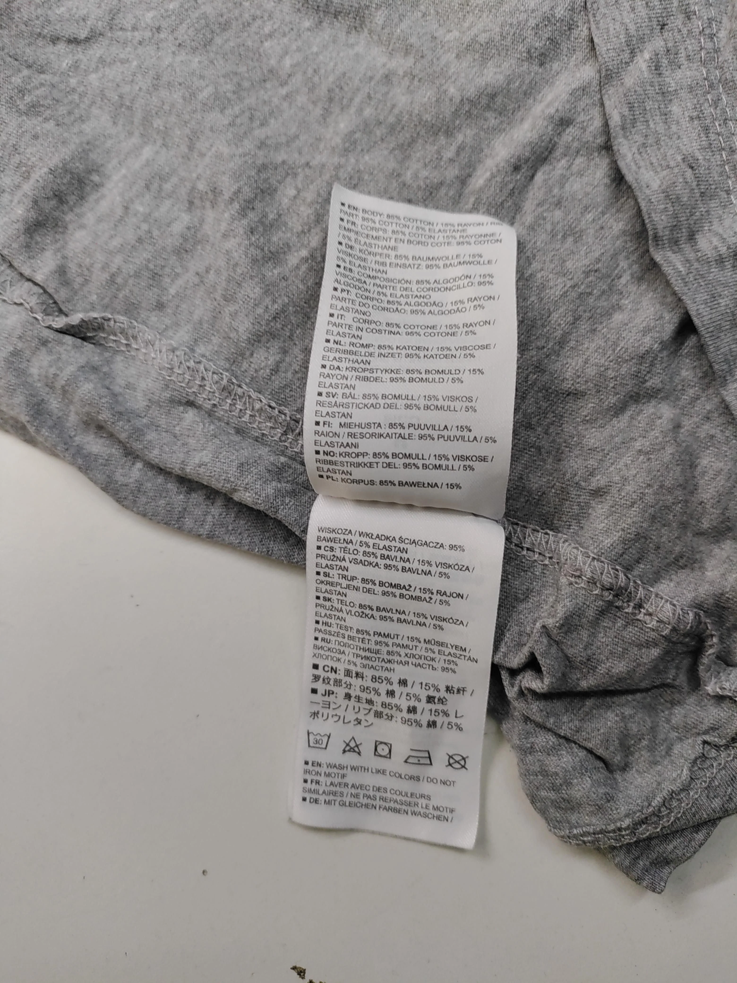 Wilson Men's T-Shirt M Grey Graphic Cotton with Viscose Basic - Image 6