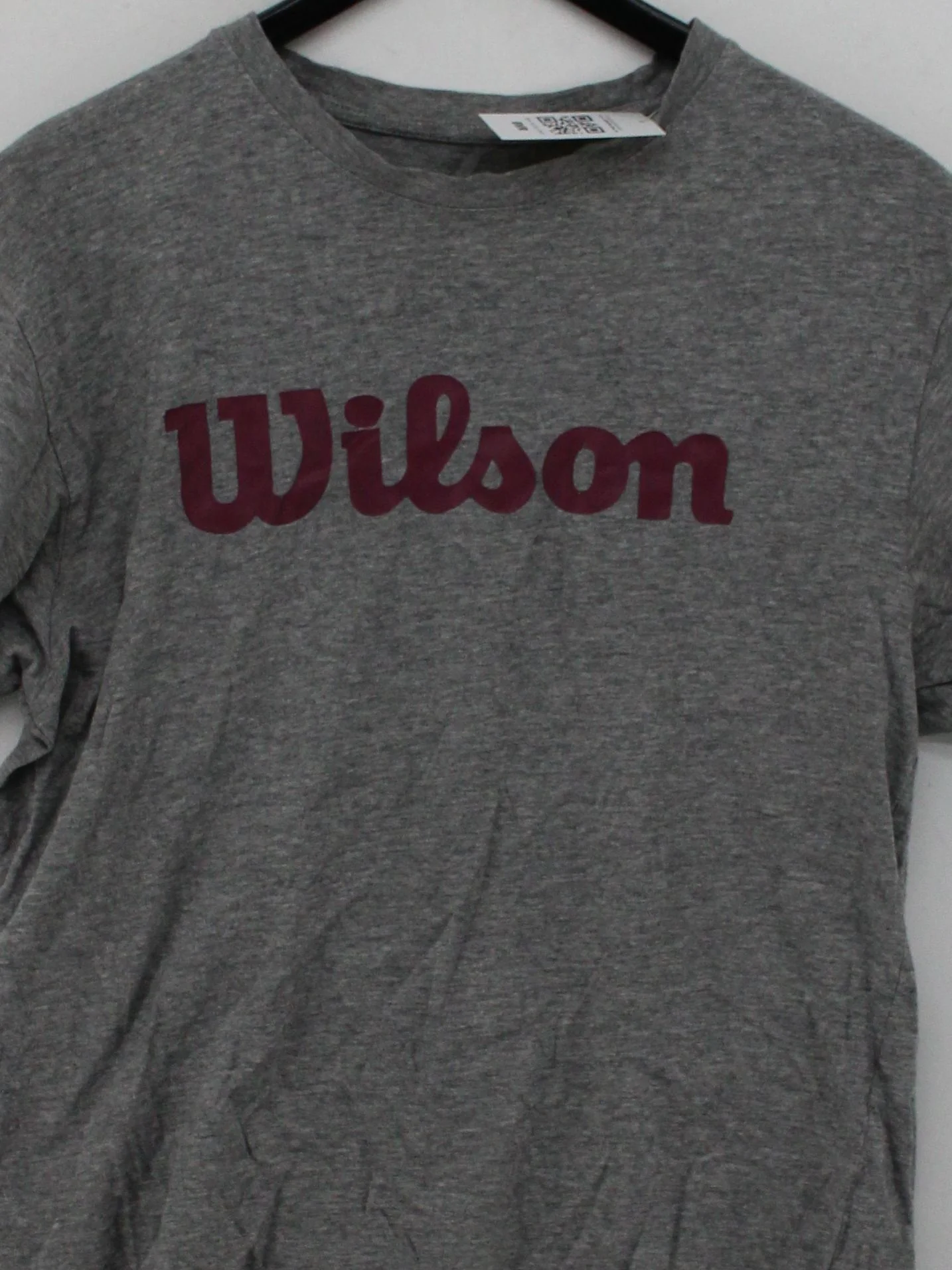 Wilson Men's T-Shirt M Grey Graphic Cotton with Viscose, Elastane Basic - Image 3