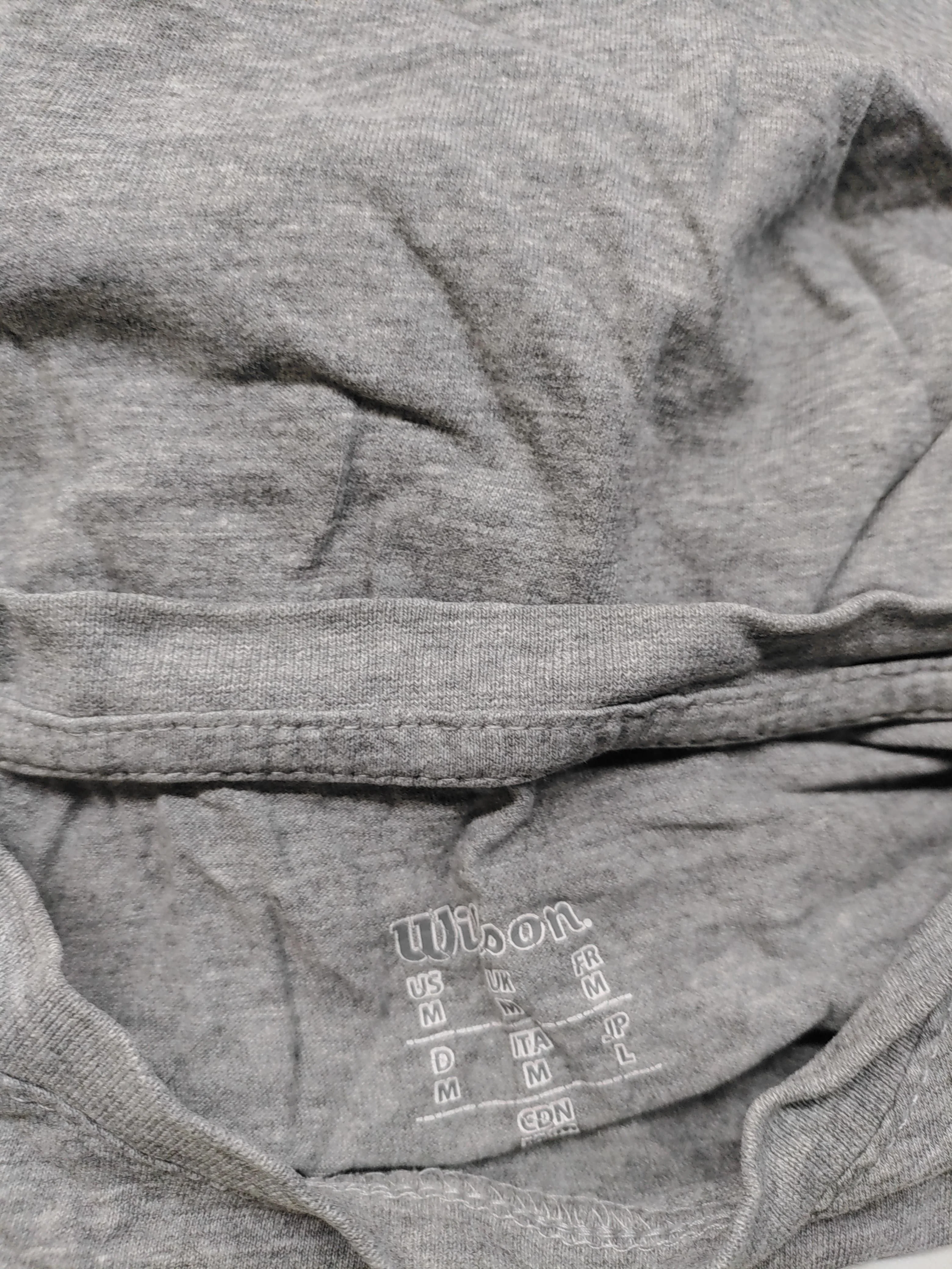 Wilson Men's T-Shirt M Grey Graphic Cotton with Viscose, Elastane Basic - Image 5