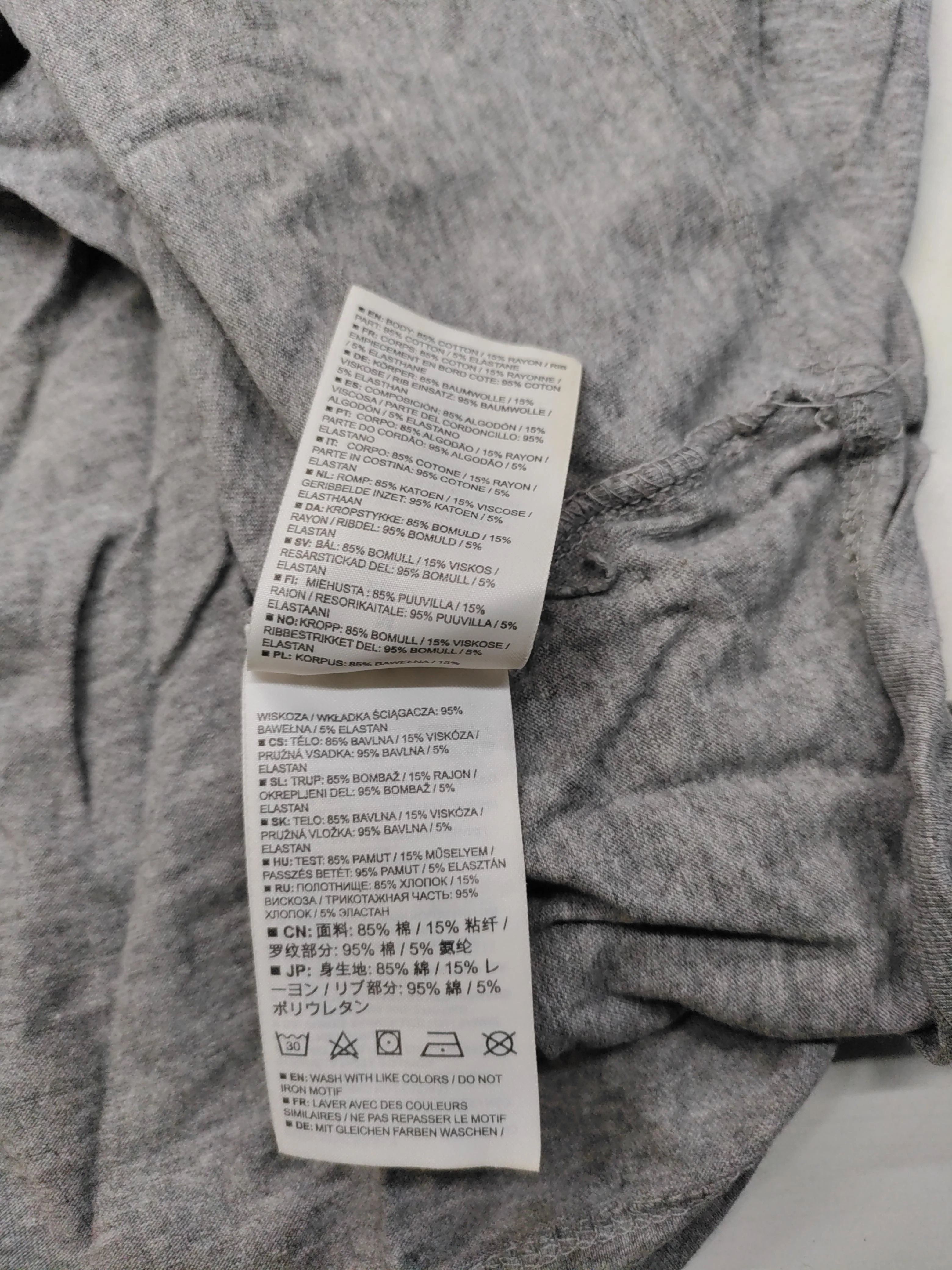 Wilson Men's T-Shirt M Grey Graphic Cotton with Viscose, Elastane Basic - Image 6