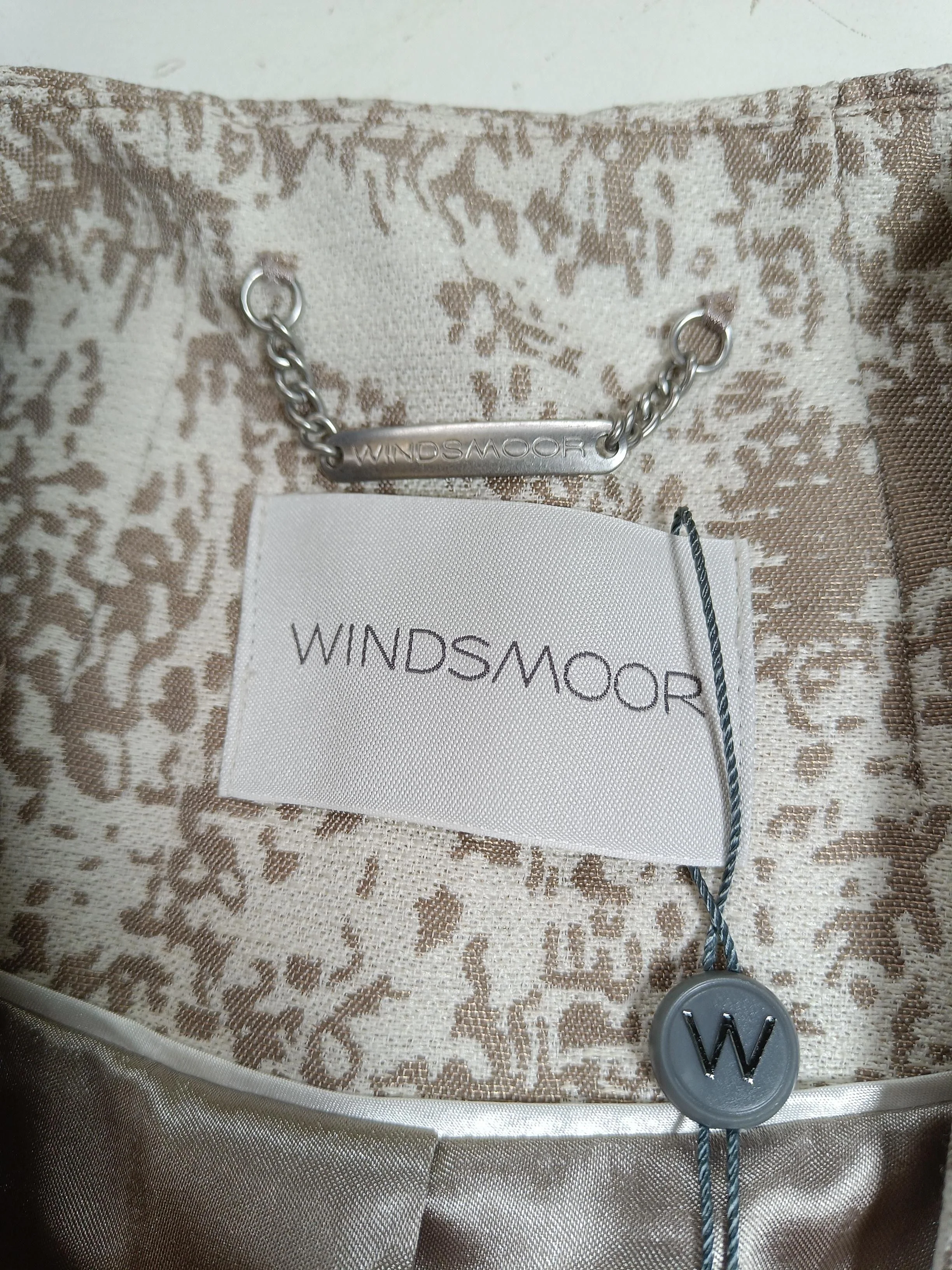Windsmoor Women's Coat UK 18 Cream Cotton with Polyester, Viscose Overcoat - Image 5