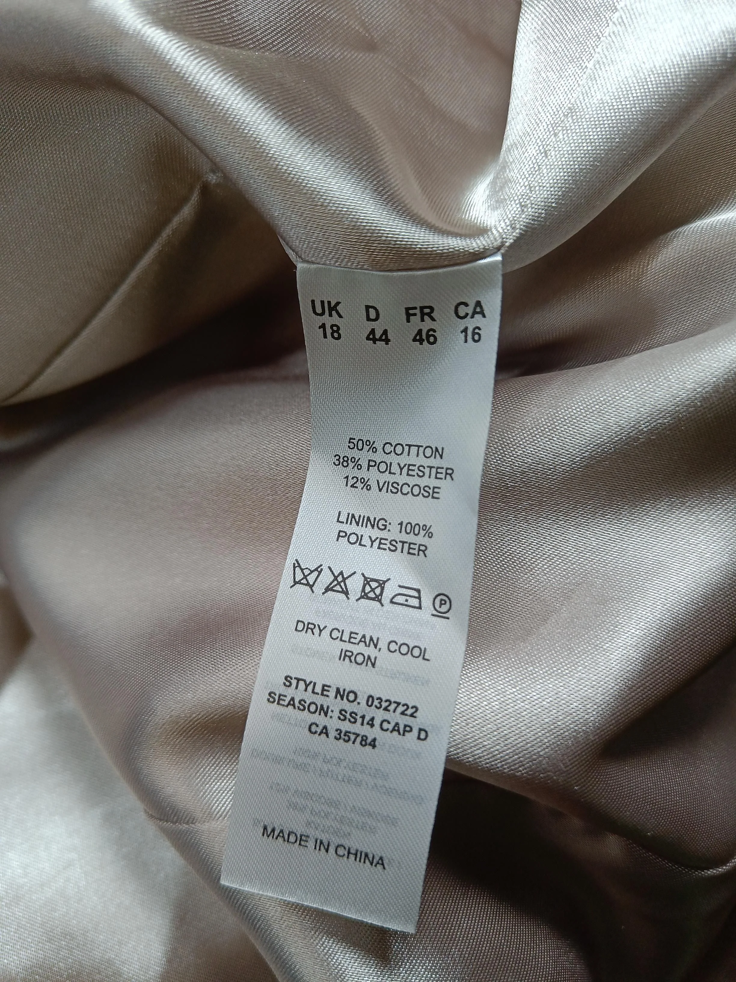 Windsmoor Women's Coat UK 18 Cream Cotton with Polyester, Viscose Overcoat - Image 6