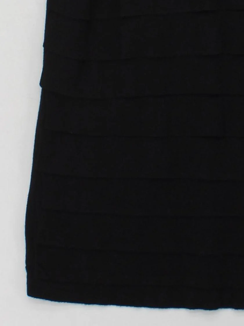 Windsmoor Women's Top XL Black Viscose with Cotton Short Sleeve V-Neck Basic - Image 4