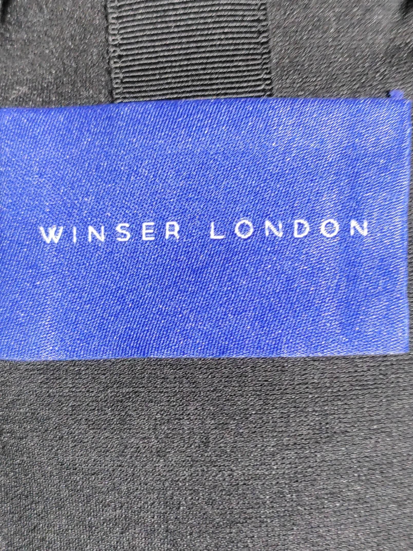 Winser London Shirt Mini Dress M in Black - Image 5