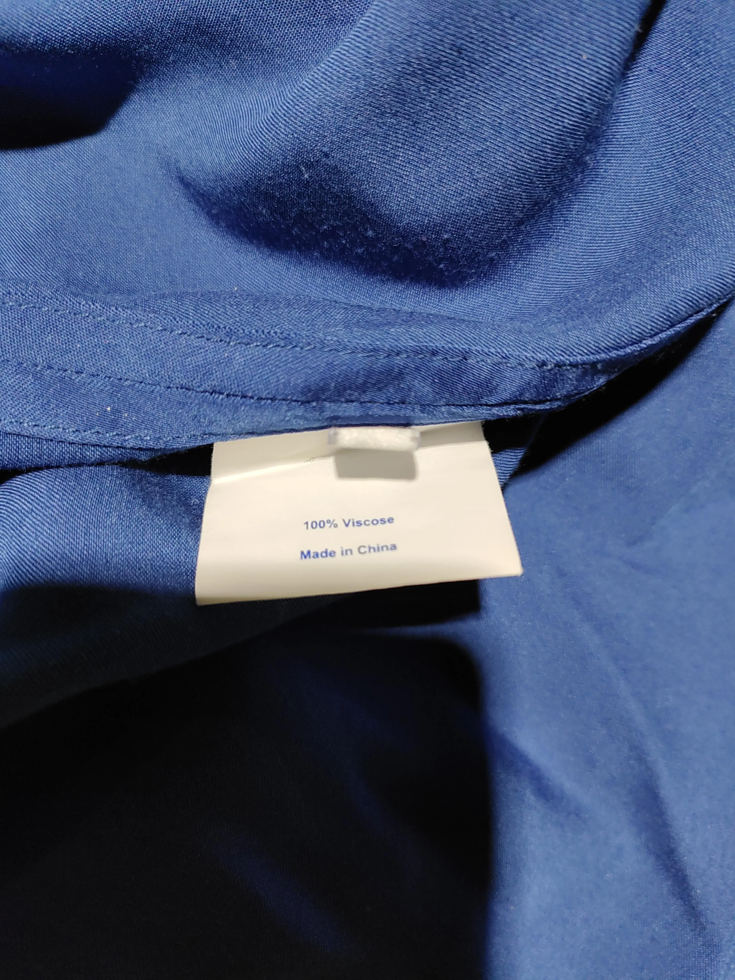 Winser London Women's Blouse L Blue 100% Viscose Long Sleeve V-Neck Basic - Image 6