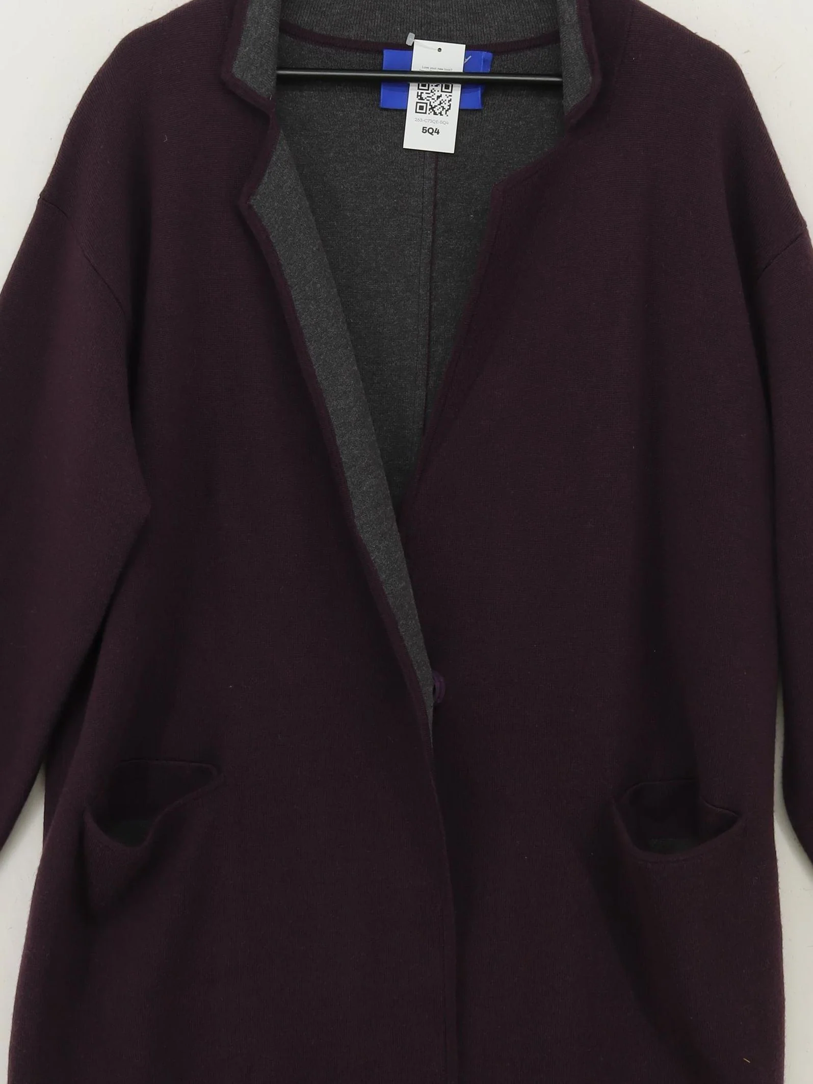 Winser London Women's Coat L Purple Wool with Cotton, Nylon Overcoat - Image 3