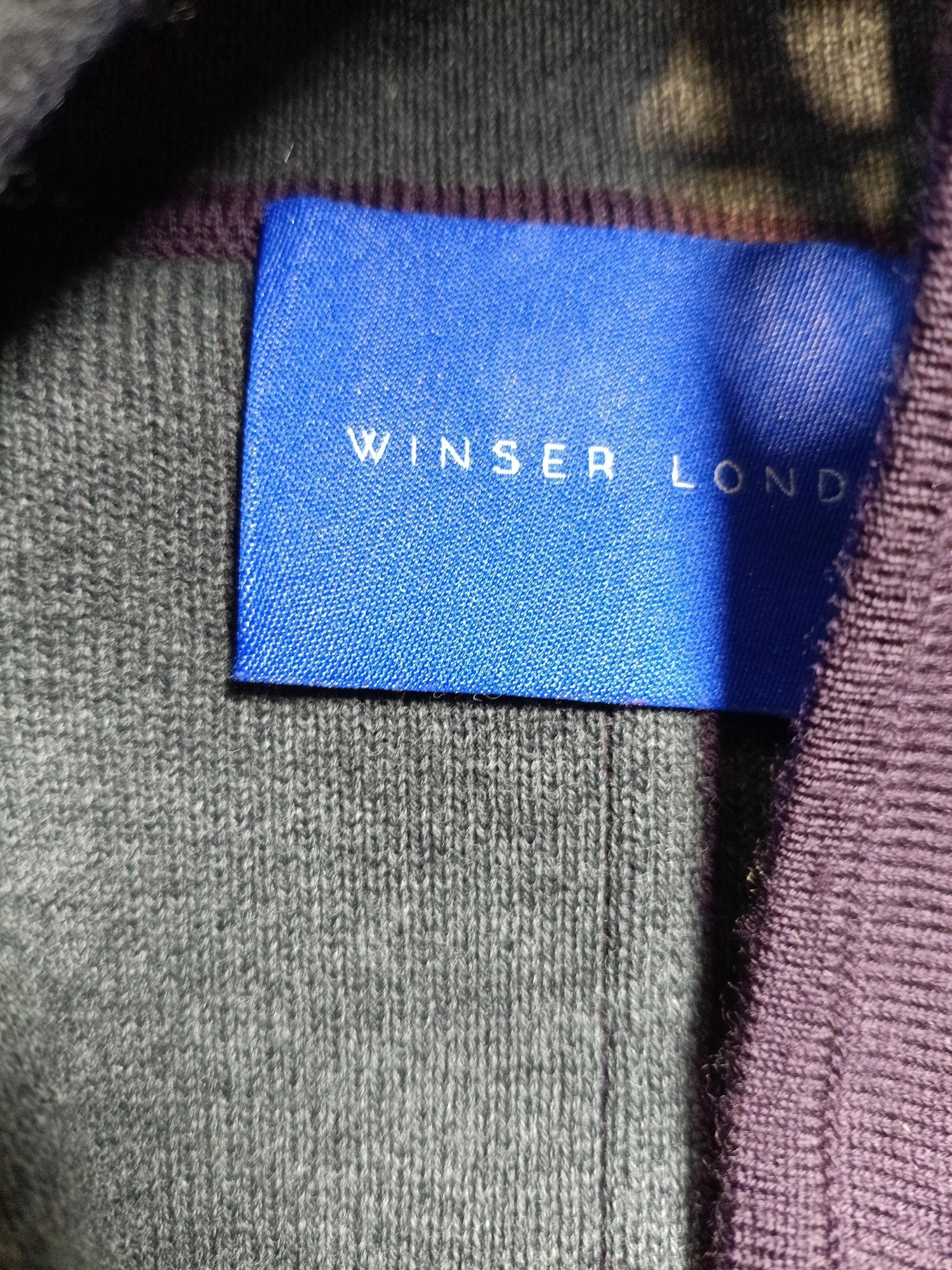 Winser London Women's Coat L Purple Wool with Cotton, Nylon Overcoat - Image 5