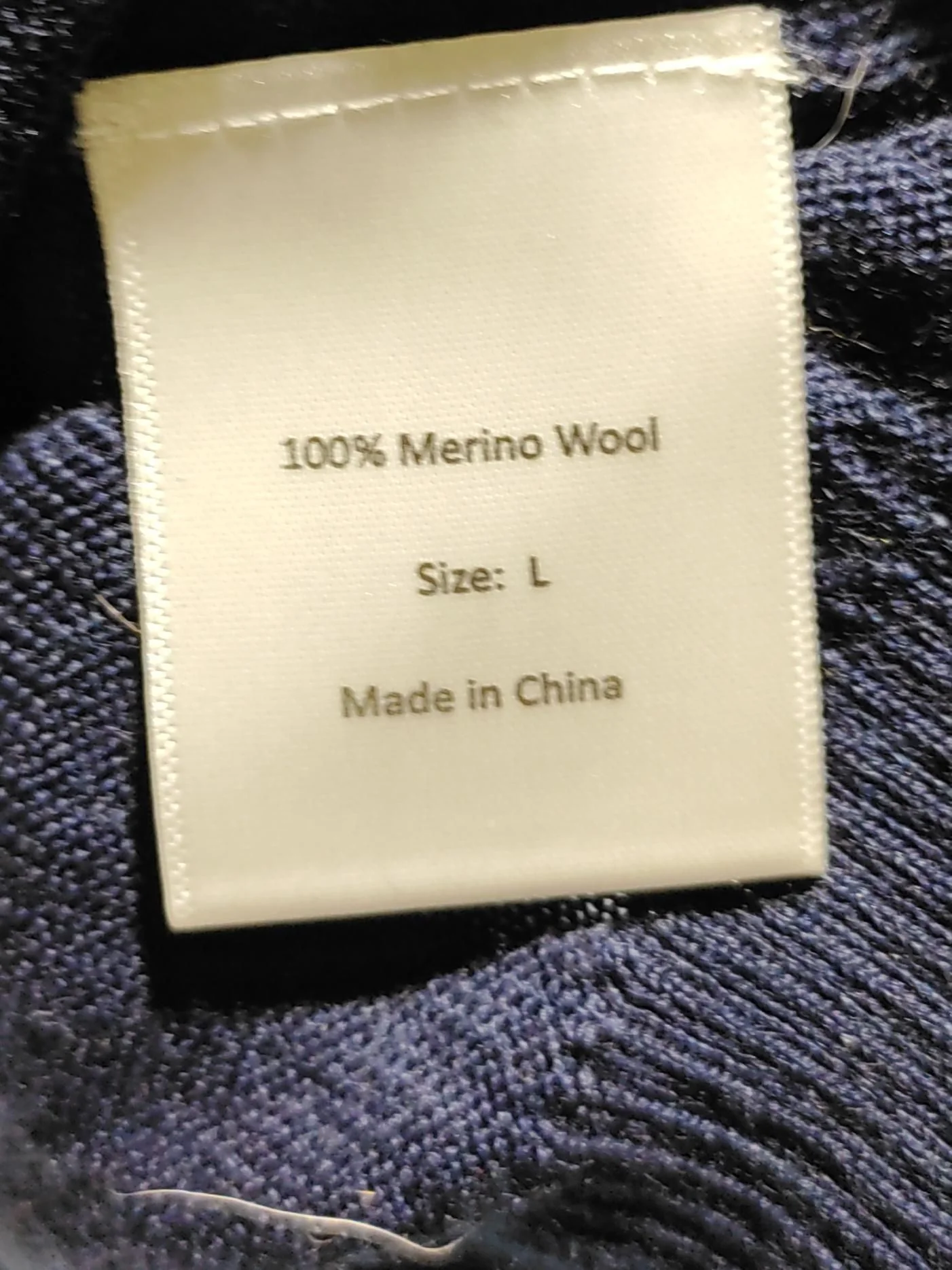 Winser London Women's Top L Blue 100% Wool Short Sleeve Round Neck Basic - Image 6