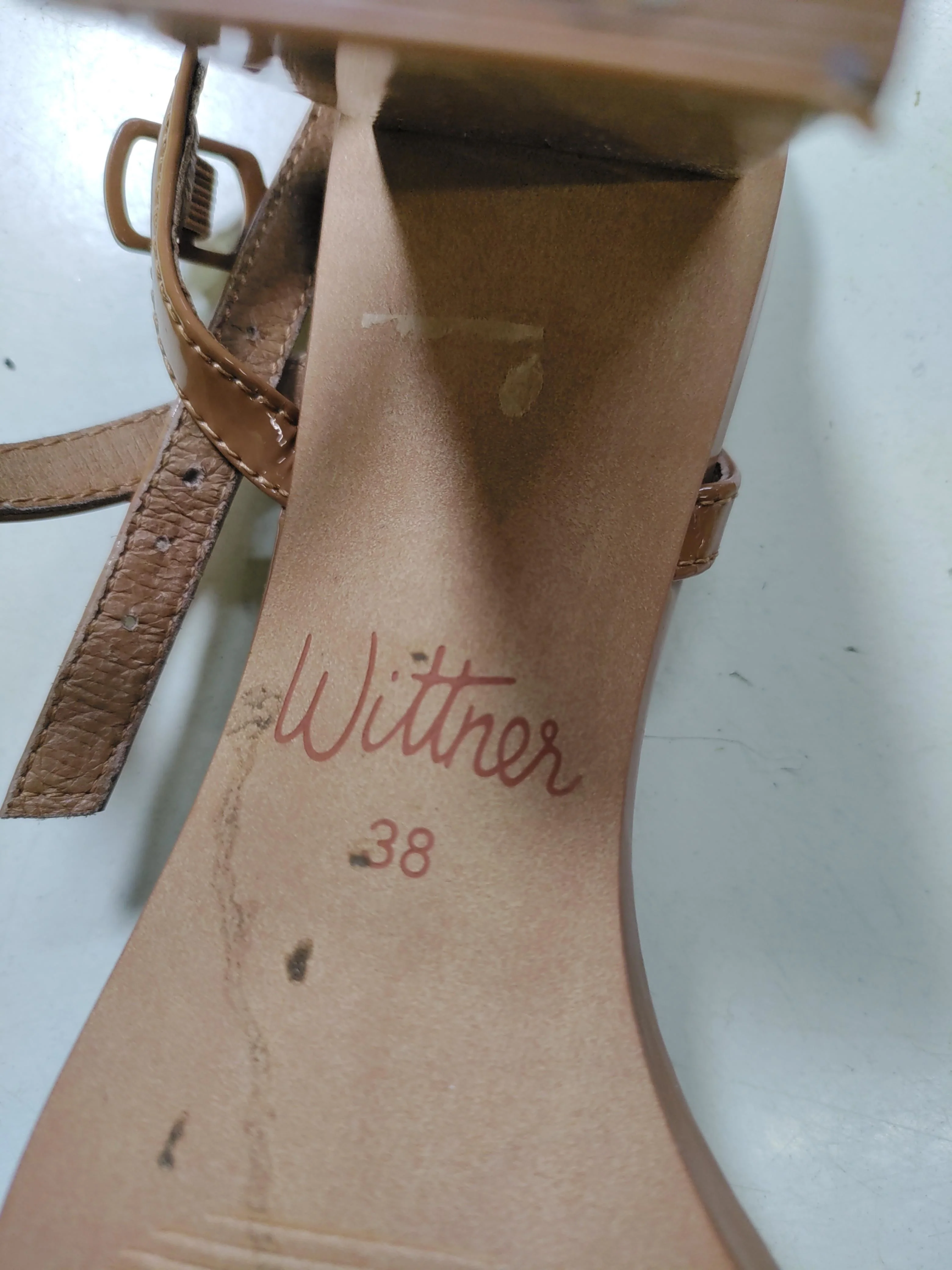 Wittner Women's Heels UK 5 Brown 100% Faux Leather Strappy - Image 8