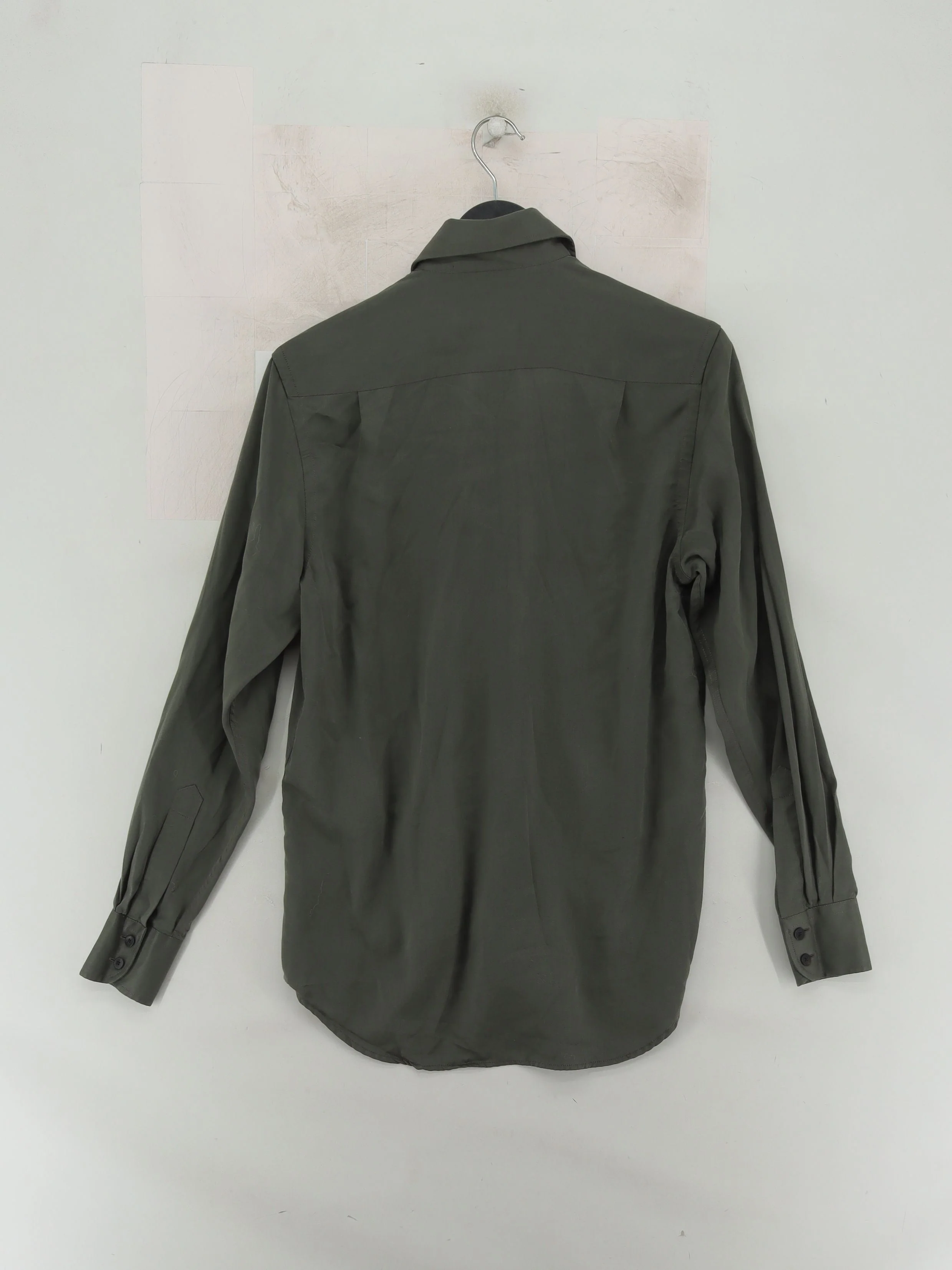 WNU Women's Shirt UK 8 Green 100% Lyocell Modal Long Sleeve Collared Basic - Image 2