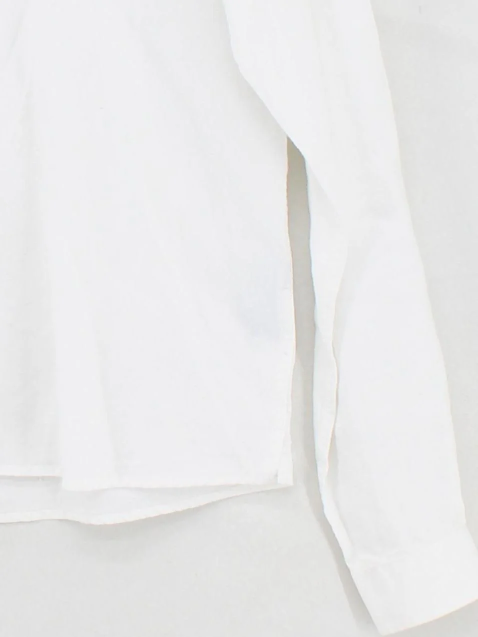 WNU Women's Shirt UK 8 White Cotton with Linen Long Sleeve Round Neck Basic - Image 4