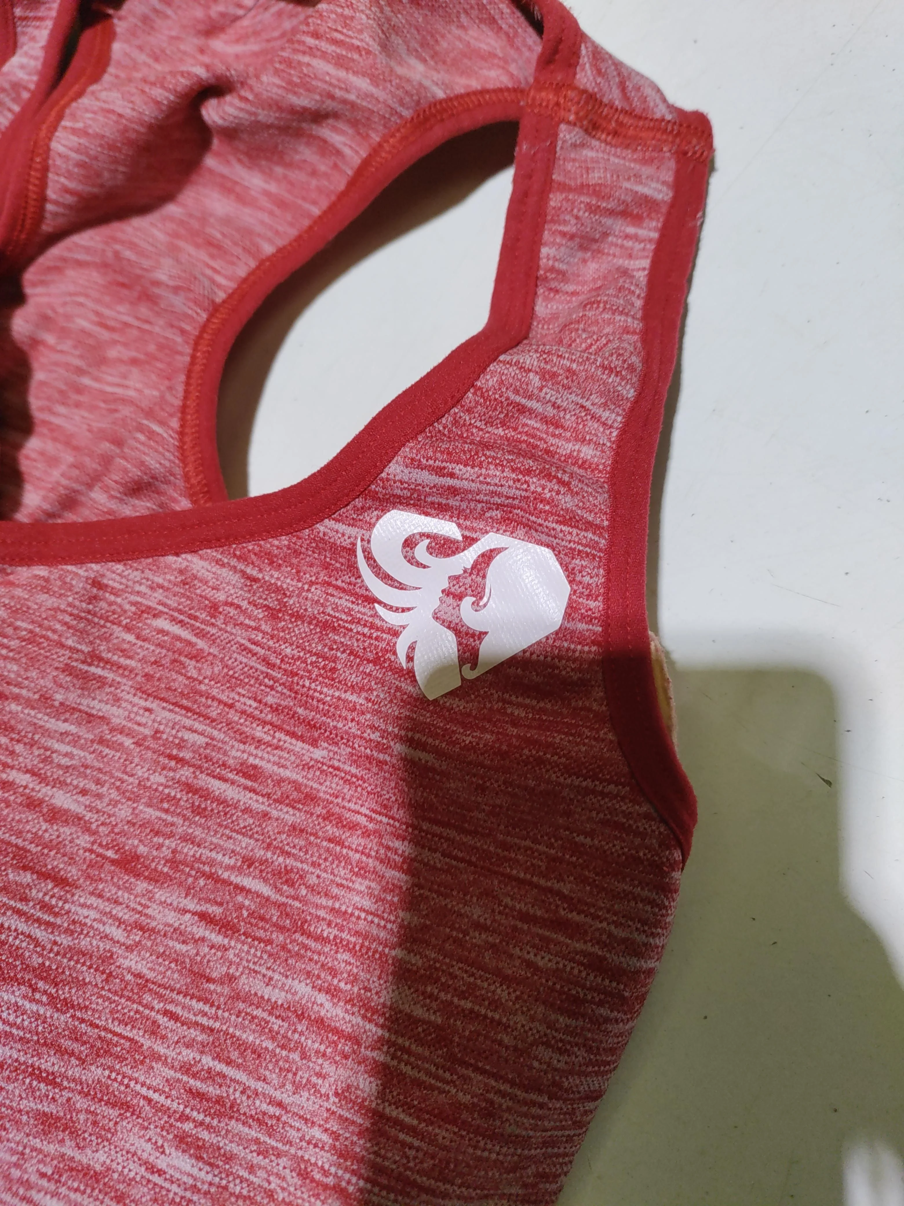 Women's Best Women's T-Shirt S Red Polyester with Polyamide, Elastane Basic - Image 5
