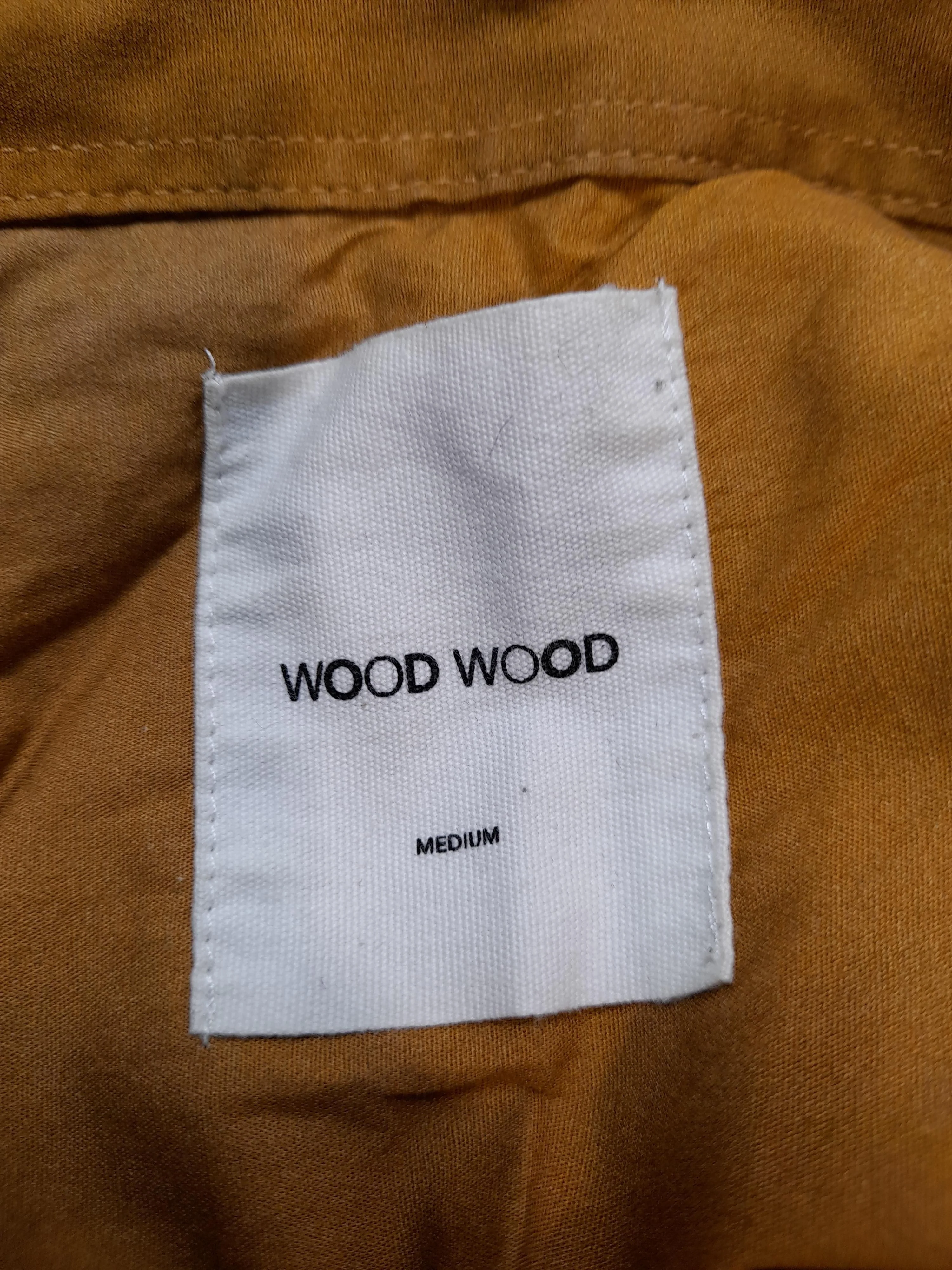 Wood Wood Men's Shirt M Orange 100% Cotton Basic - Image 5