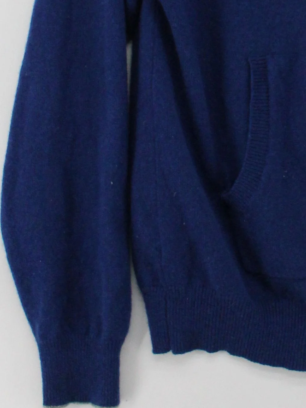 Woolovers Men's Hoodie M Blue 100% Wool Pullover - Image 4