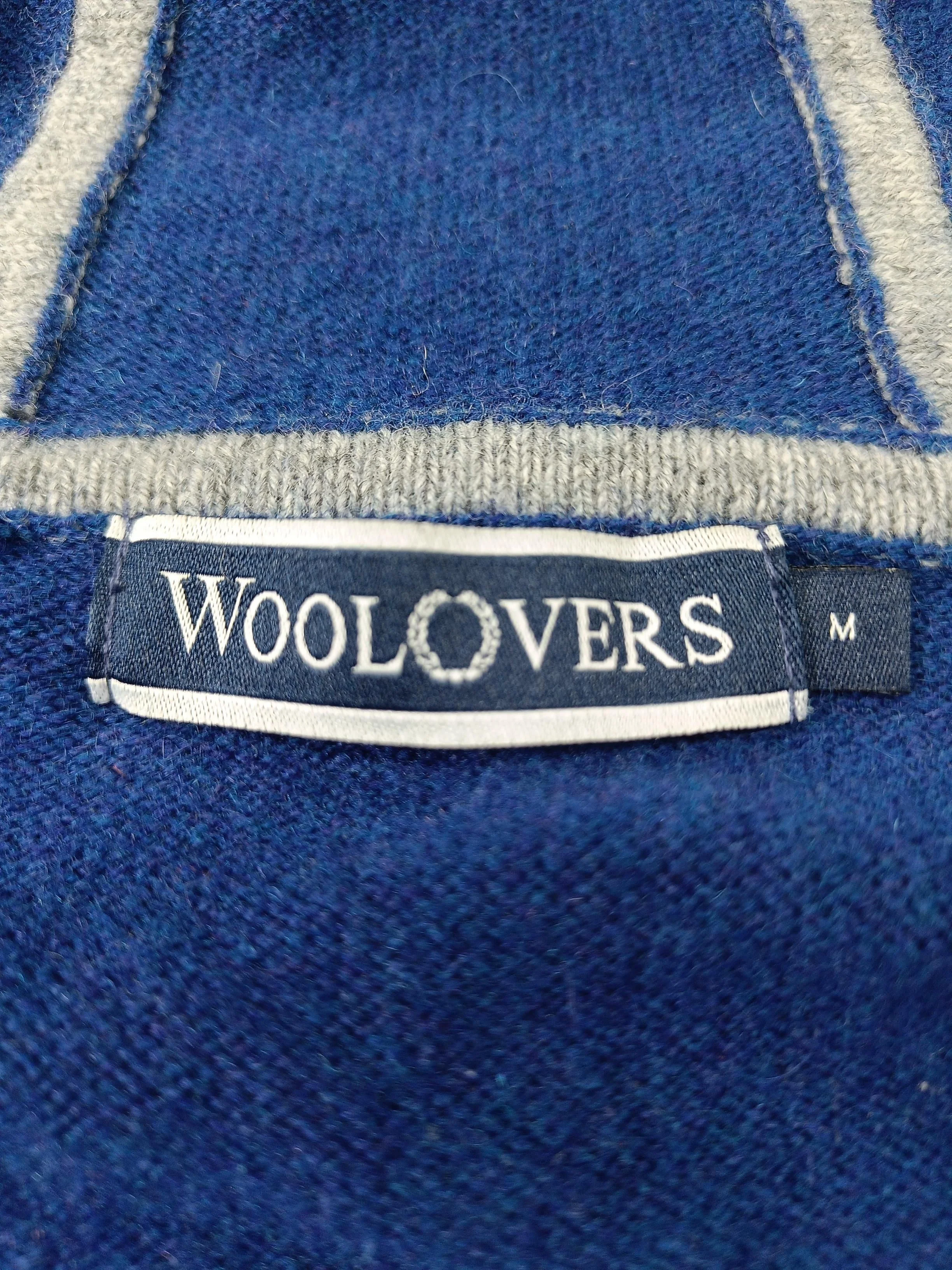 Woolovers Men's Hoodie M Blue 100% Wool Pullover - Image 6