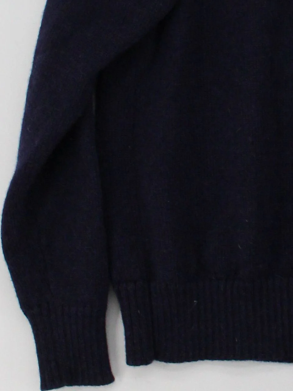 Woolovers Men's Jumper M Blue 100% Wool Mock Neck Pullover - Image 4
