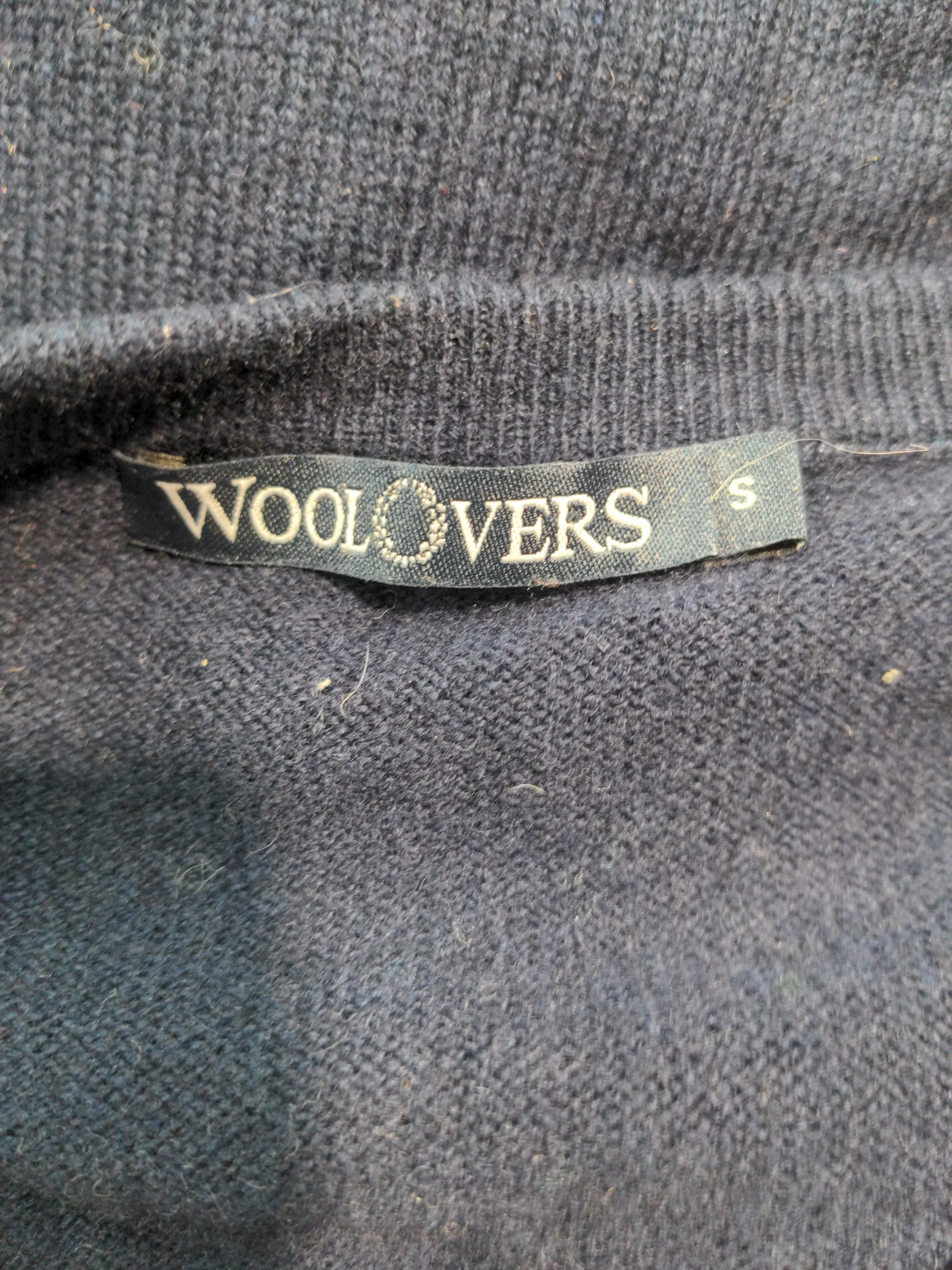 Woolovers Men's Jumper S Blue Cashmere with Wool V-Neck Pullover - Image 5