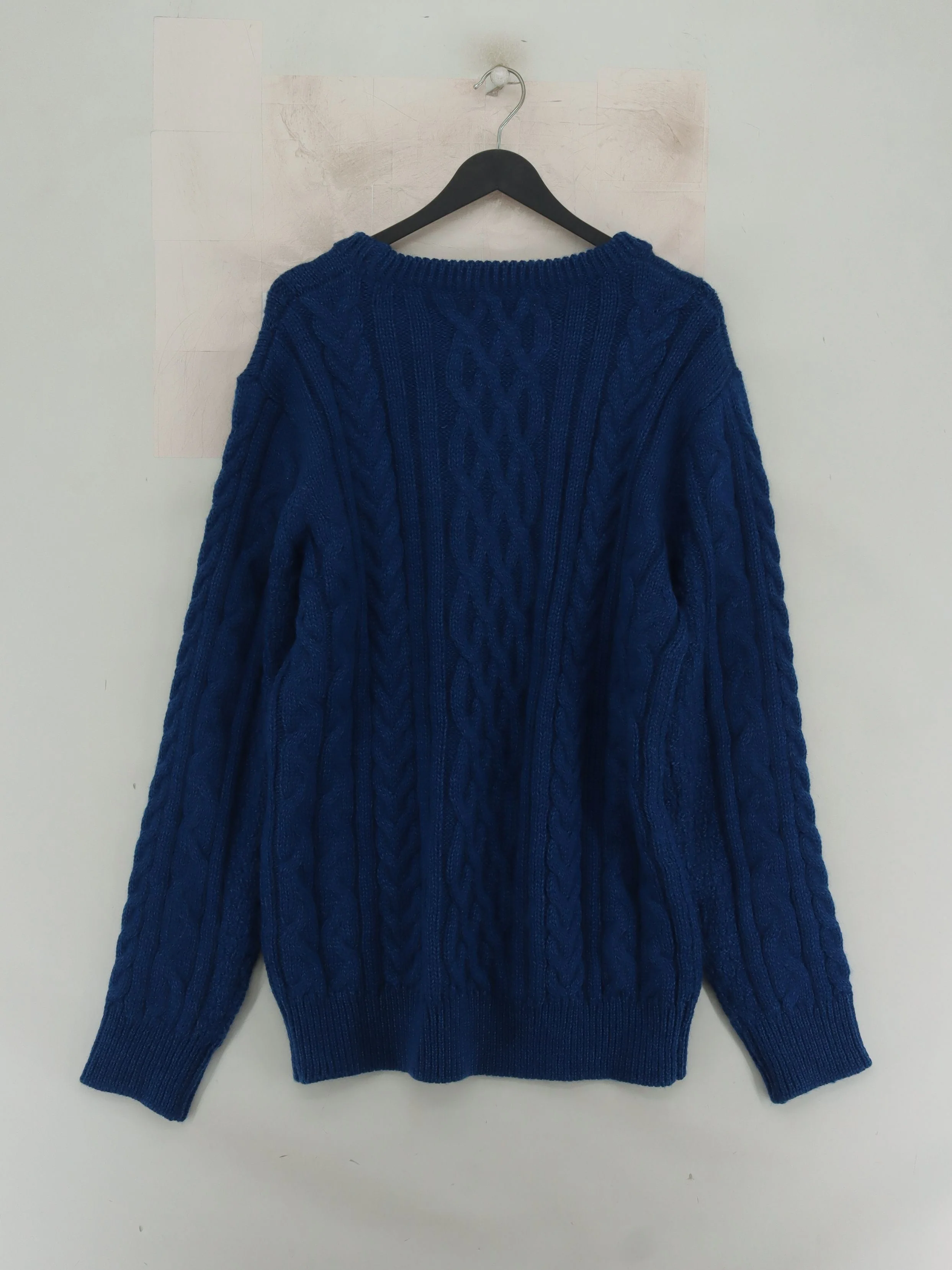 Woolovers Men's Jumper XL Blue 100% Wool Crew Neck Pullover - Image 2