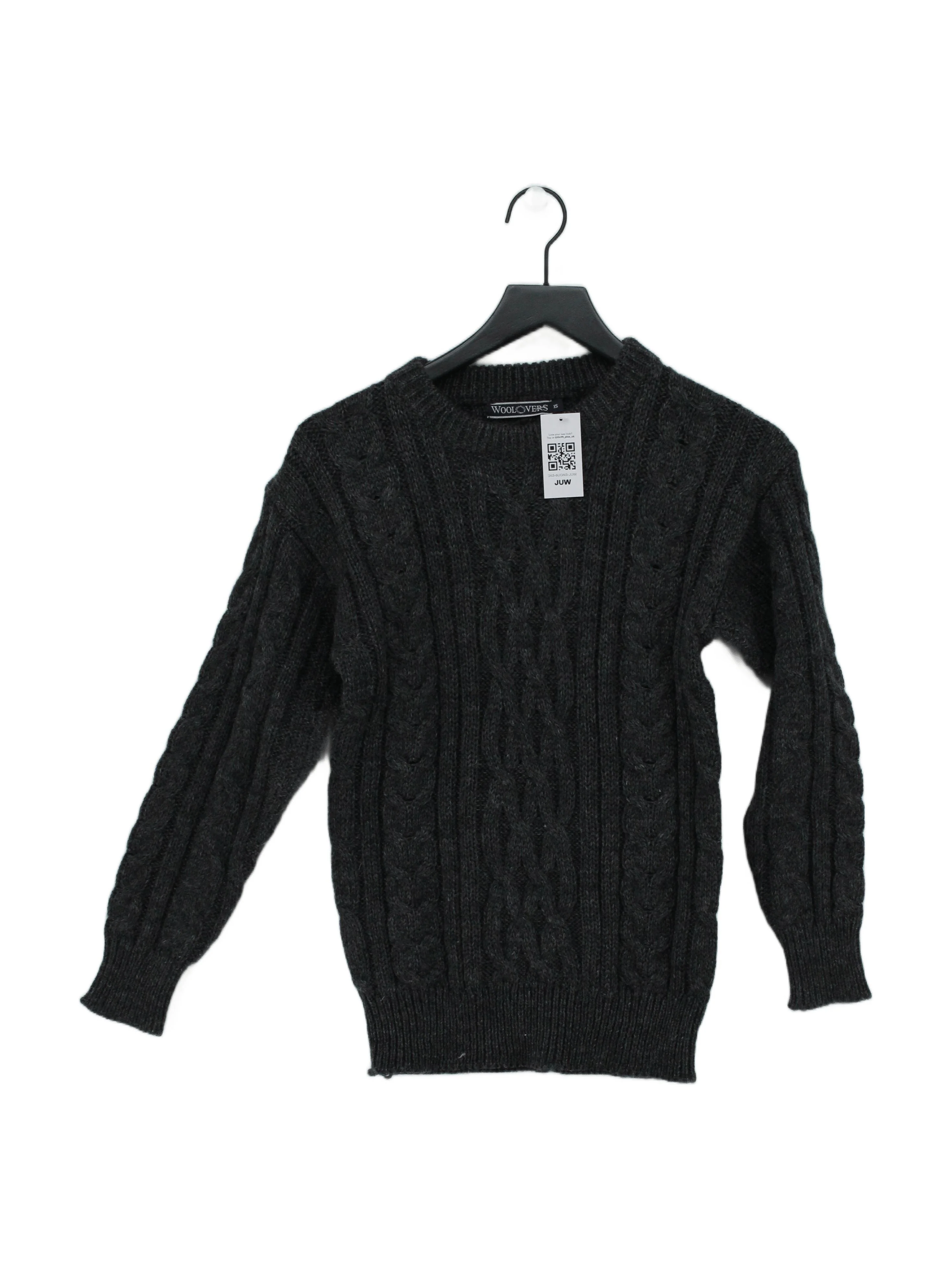 Woolovers Men's Jumper XS Grey 100% Wool Crew Neck Pullover