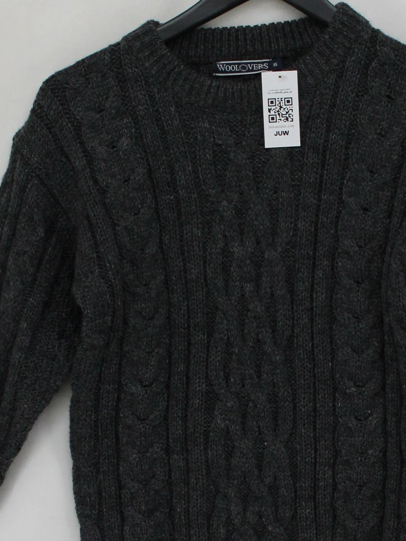 Woolovers Men's Jumper XS Grey 100% Wool Crew Neck Pullover - Image 3