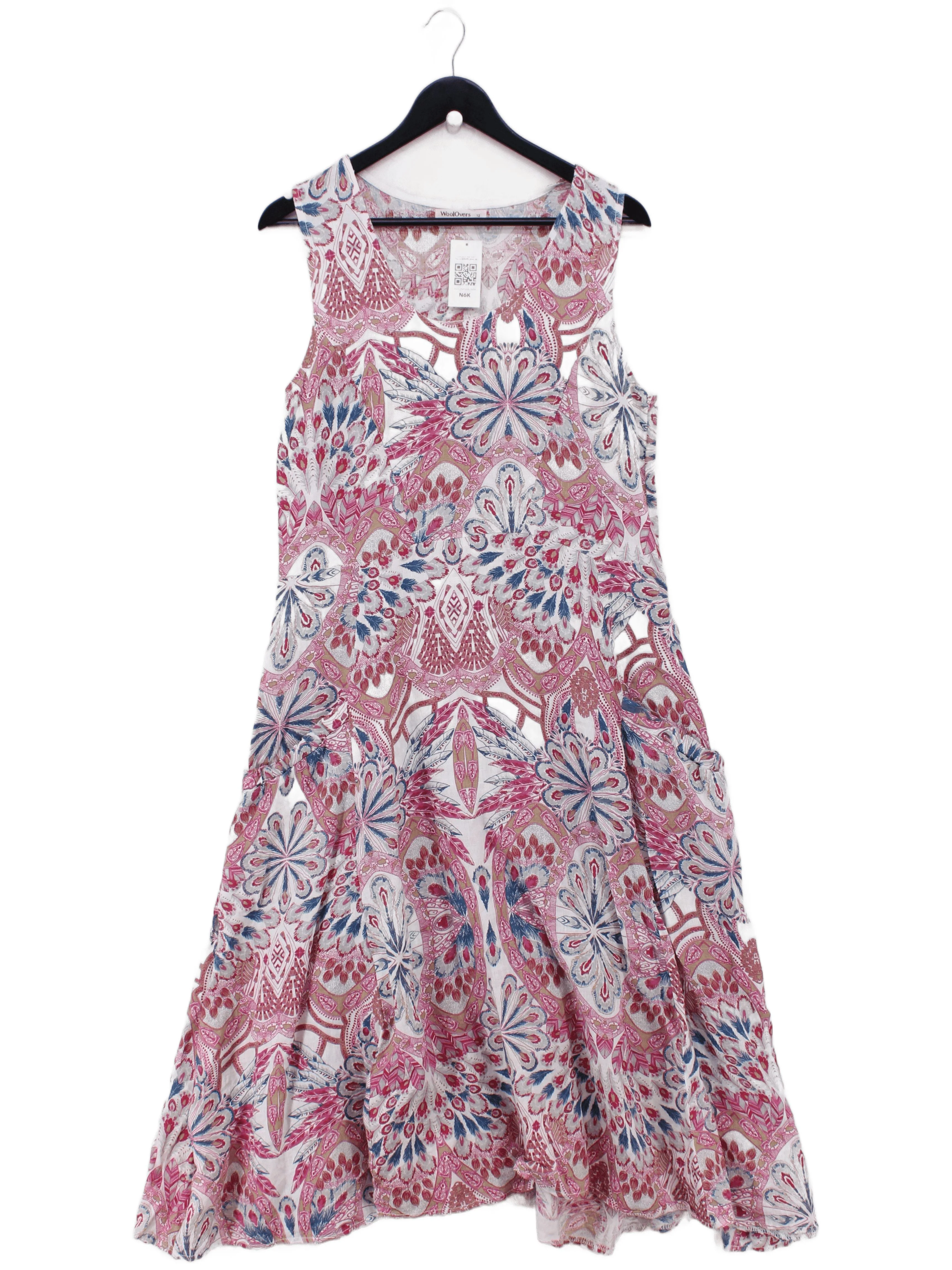 Woolovers T-Shirt Midi Dress UK12 in Multi