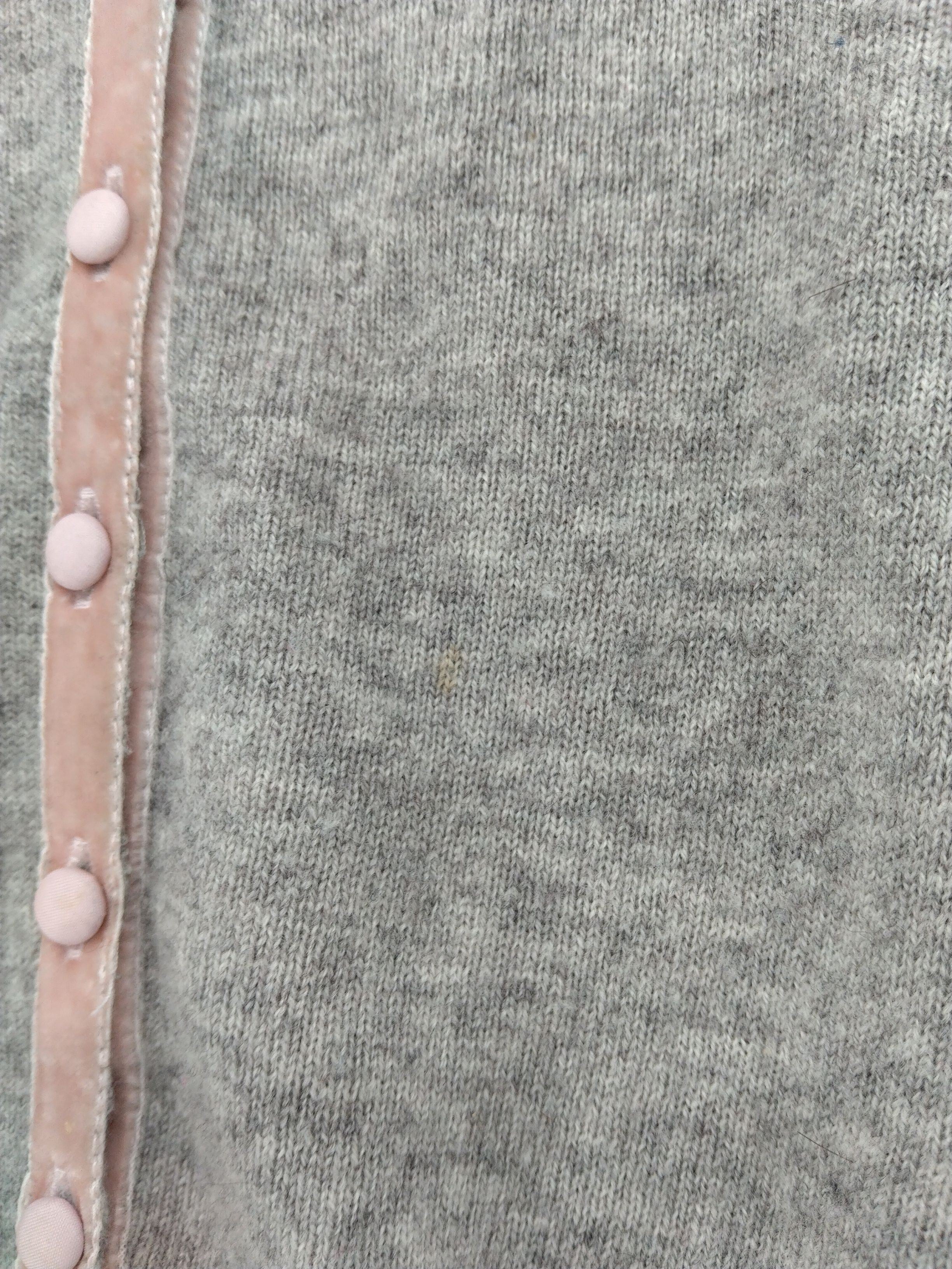 Woolovers Women's Cardigan M Grey Wool with Cashmere Round Neck Cardigan - Image 5