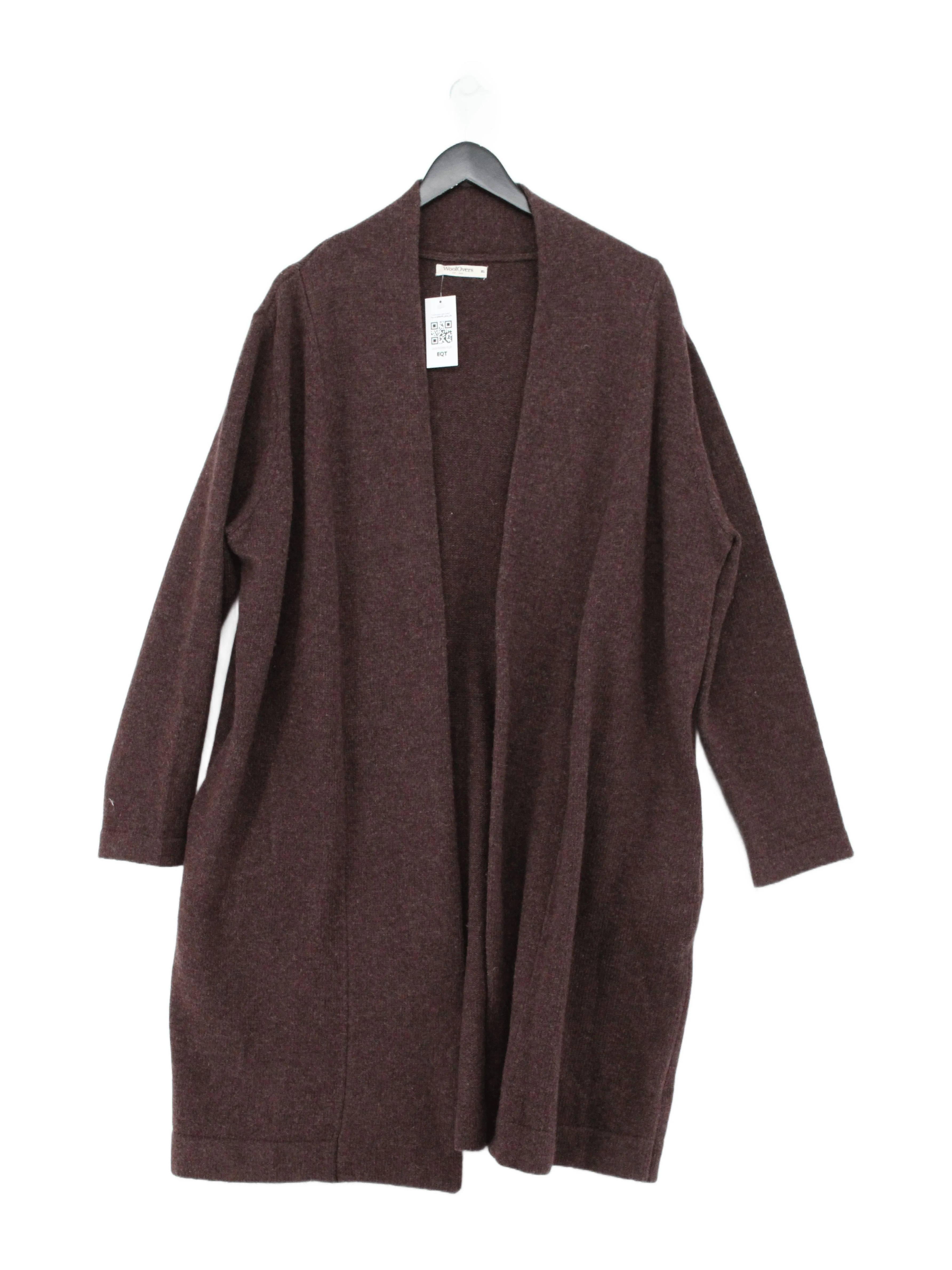 Woolovers Women's Cardigan XL Brown 100% Wool V-Neck Cardigan