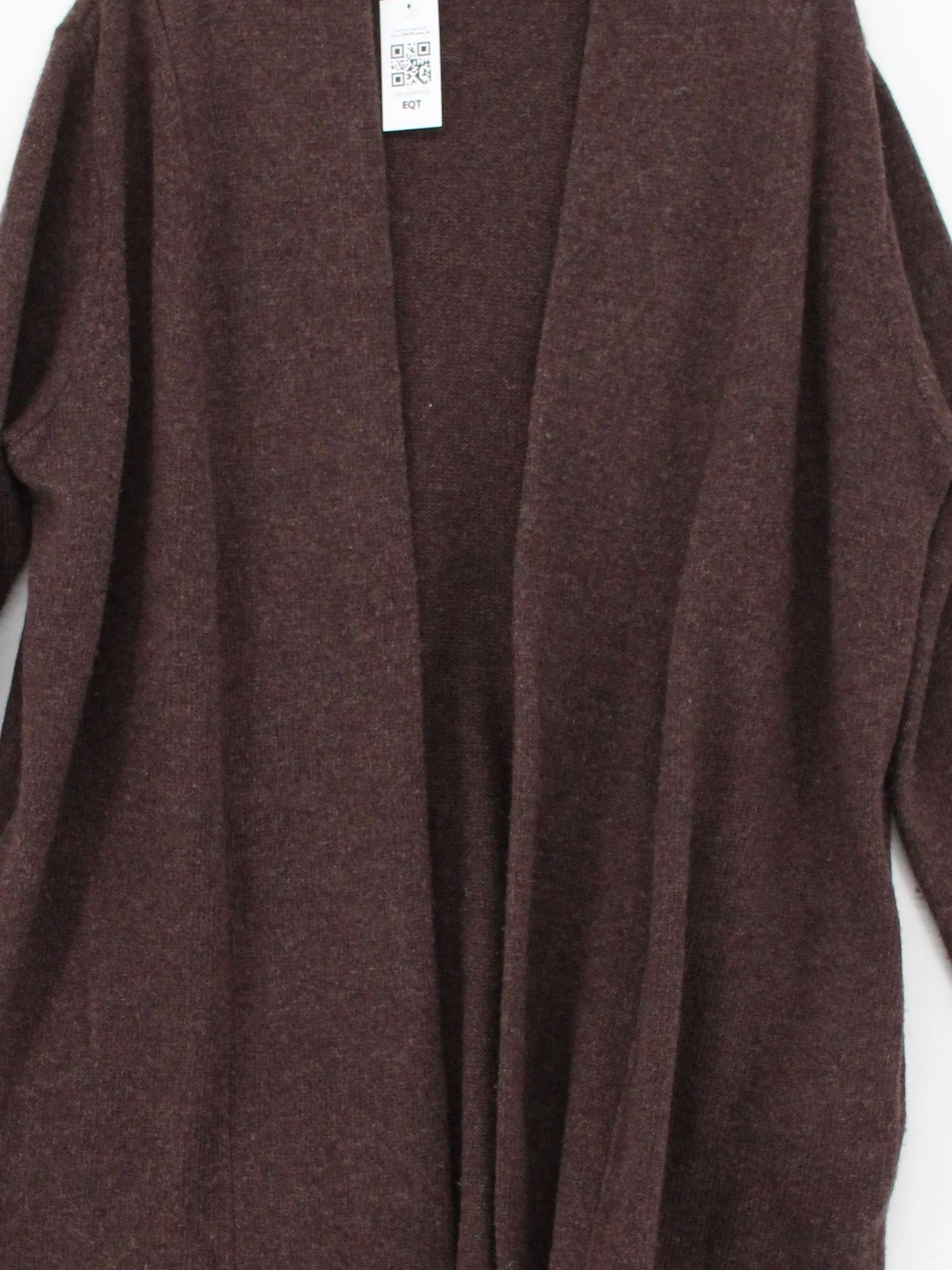 Woolovers Women's Cardigan XL Brown 100% Wool V-Neck Cardigan - Image 3