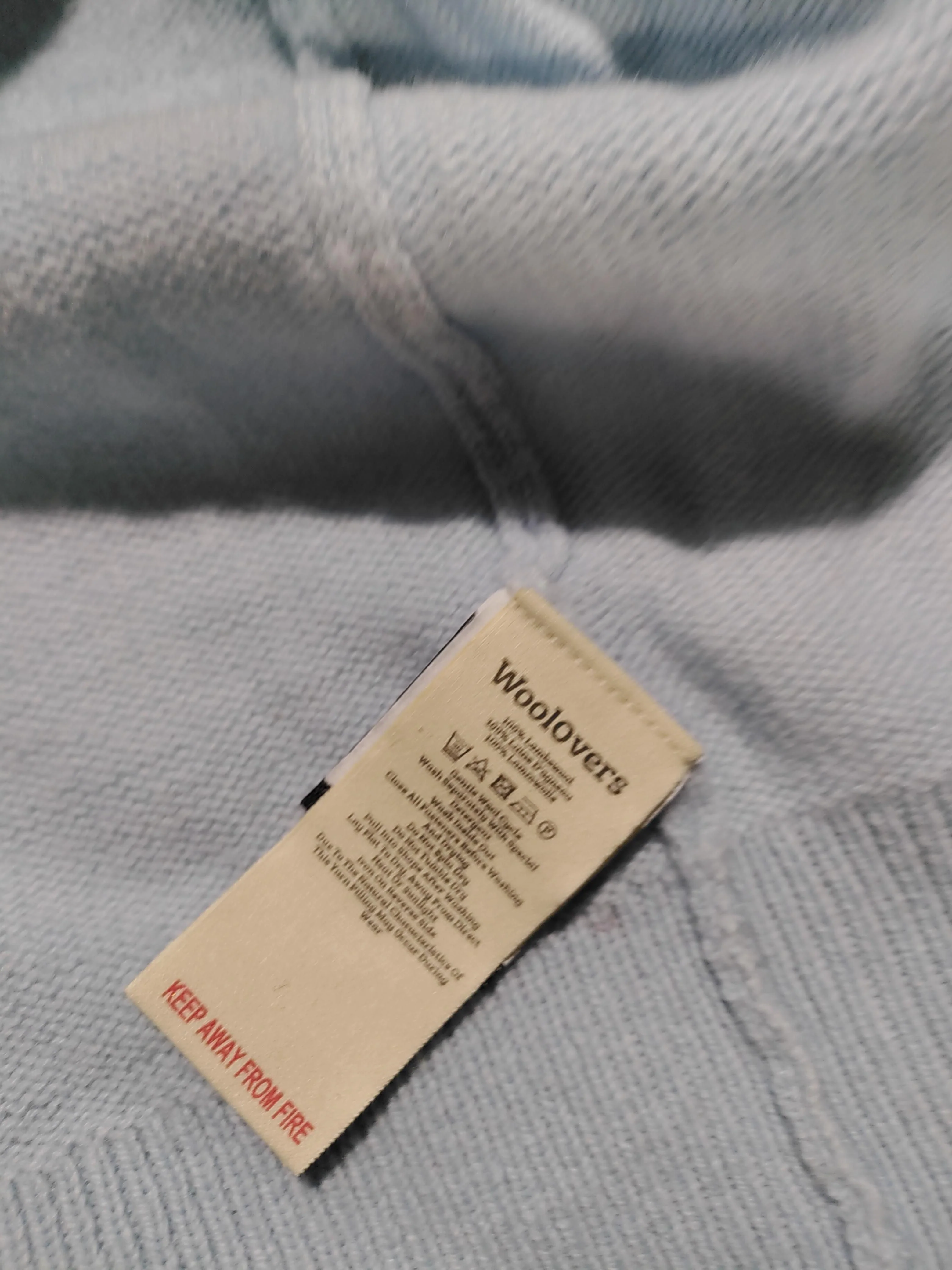 Woolovers Women's Cardigan XXL Blue 100% Wool Round Neck Cardigan - Image 8