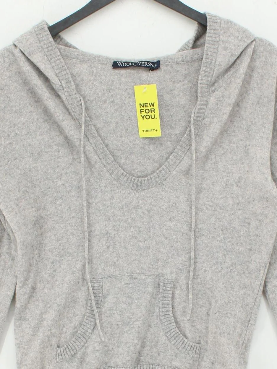 Woolovers Women's Hoodie S Grey Wool with Cashmere Pullover - Image 3