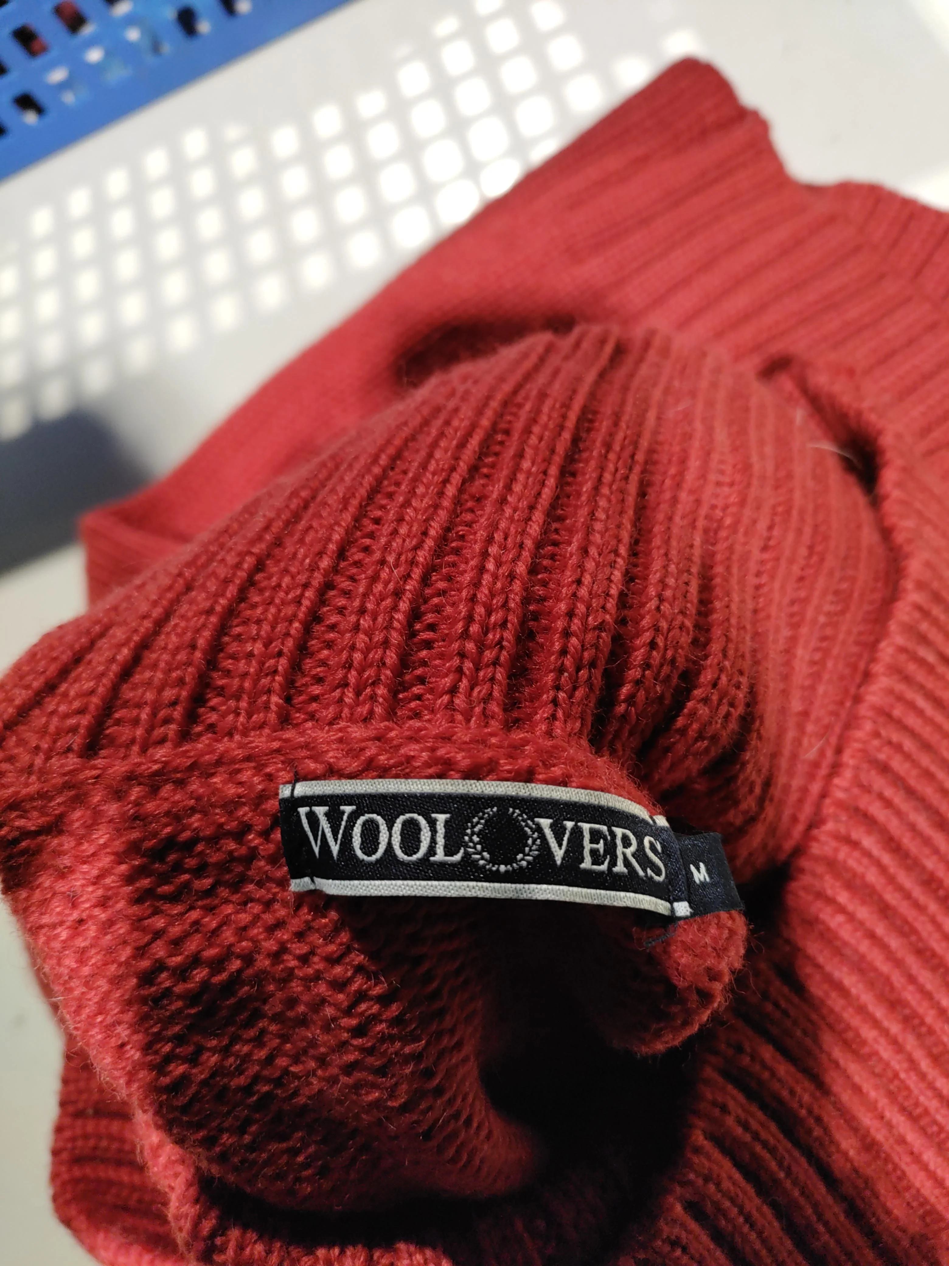 Woolovers Women's Jumper M Red 100% Wool Roll Neck Pullover - Image 5