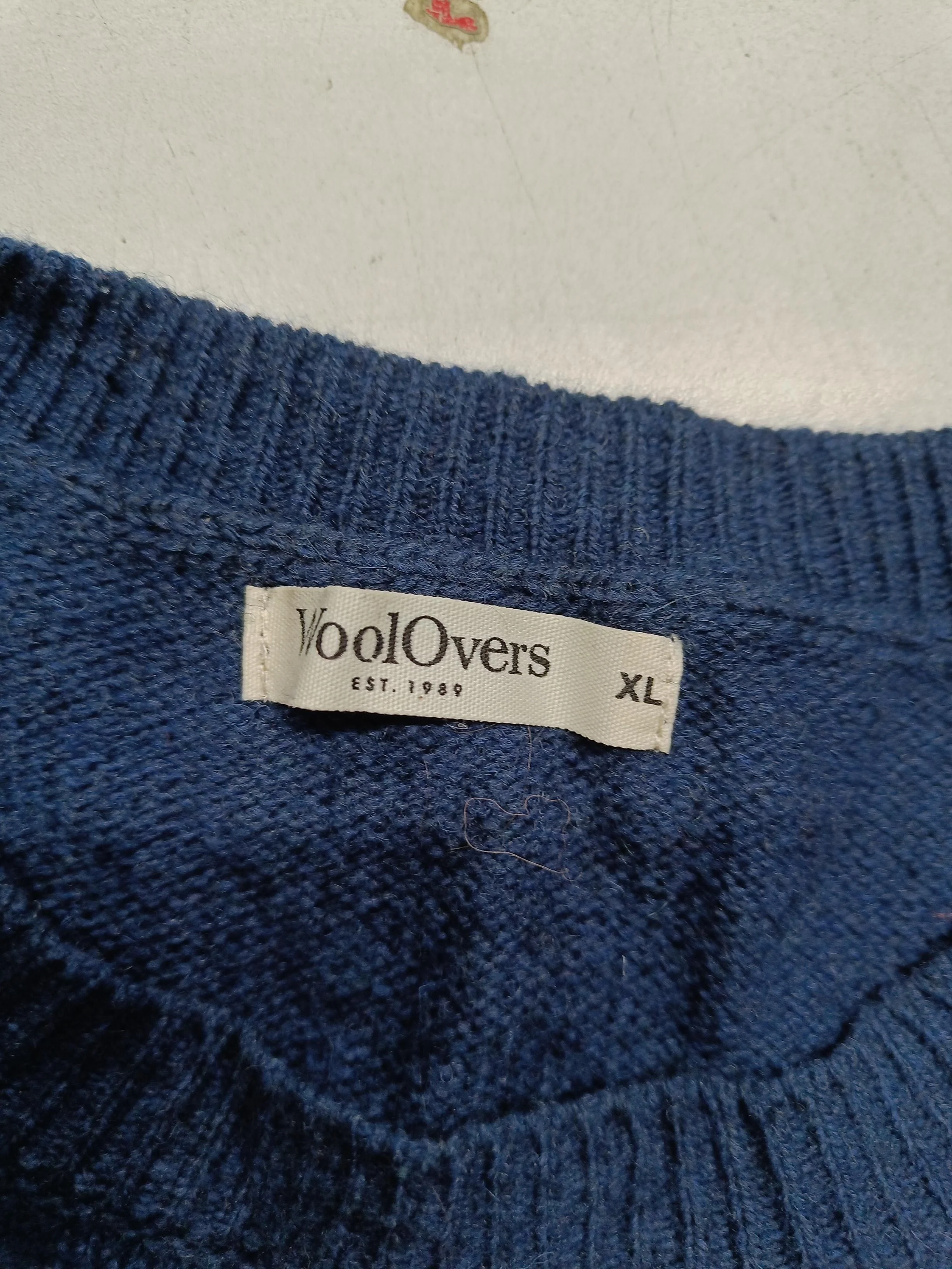 Woolovers Women's Jumper XL Blue Polkadot 100% Wool Round Neck Pullover - Image 5