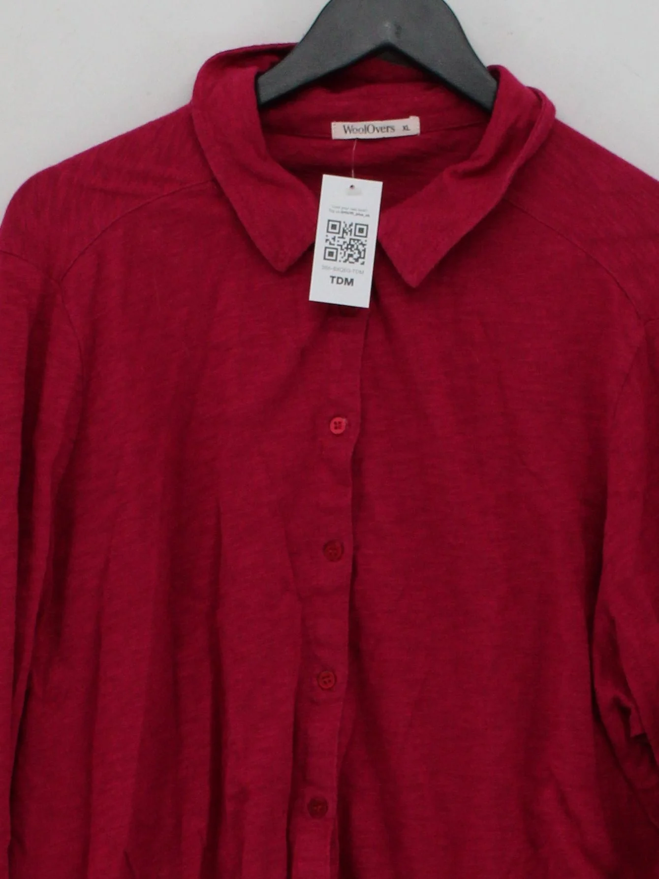 Woolovers Women's Shirt XL Pink 100% Cotton Long Sleeve Collared Basic - Image 3