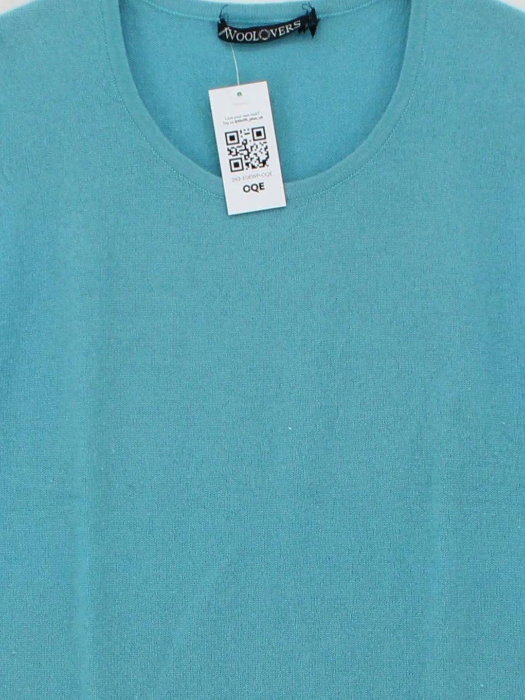 Woolovers Women's Top L Blue Wool with Cashmere Sleeveless Round Neck Basic - Image 3